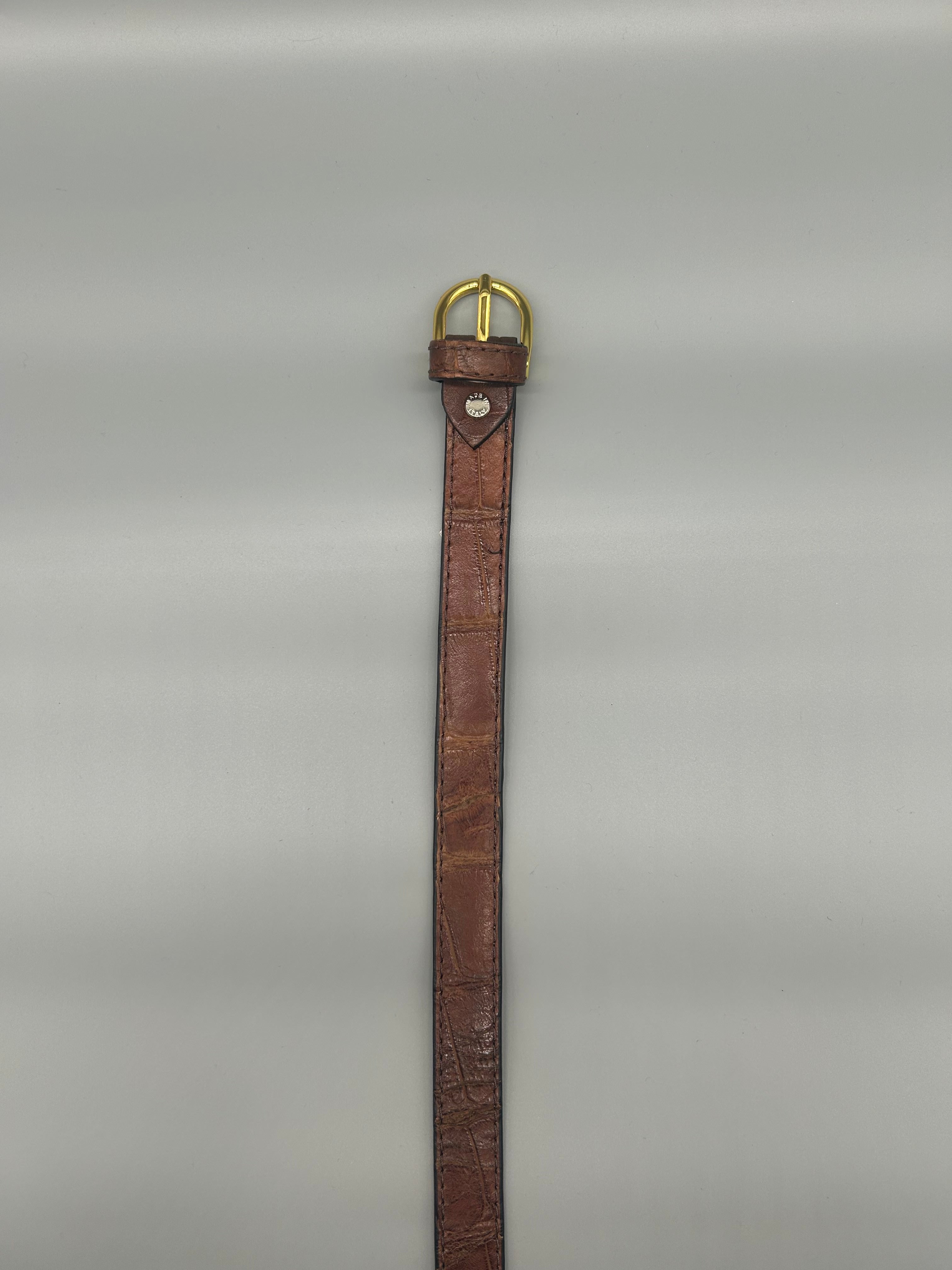 Cintura in pelle di coccodrillo