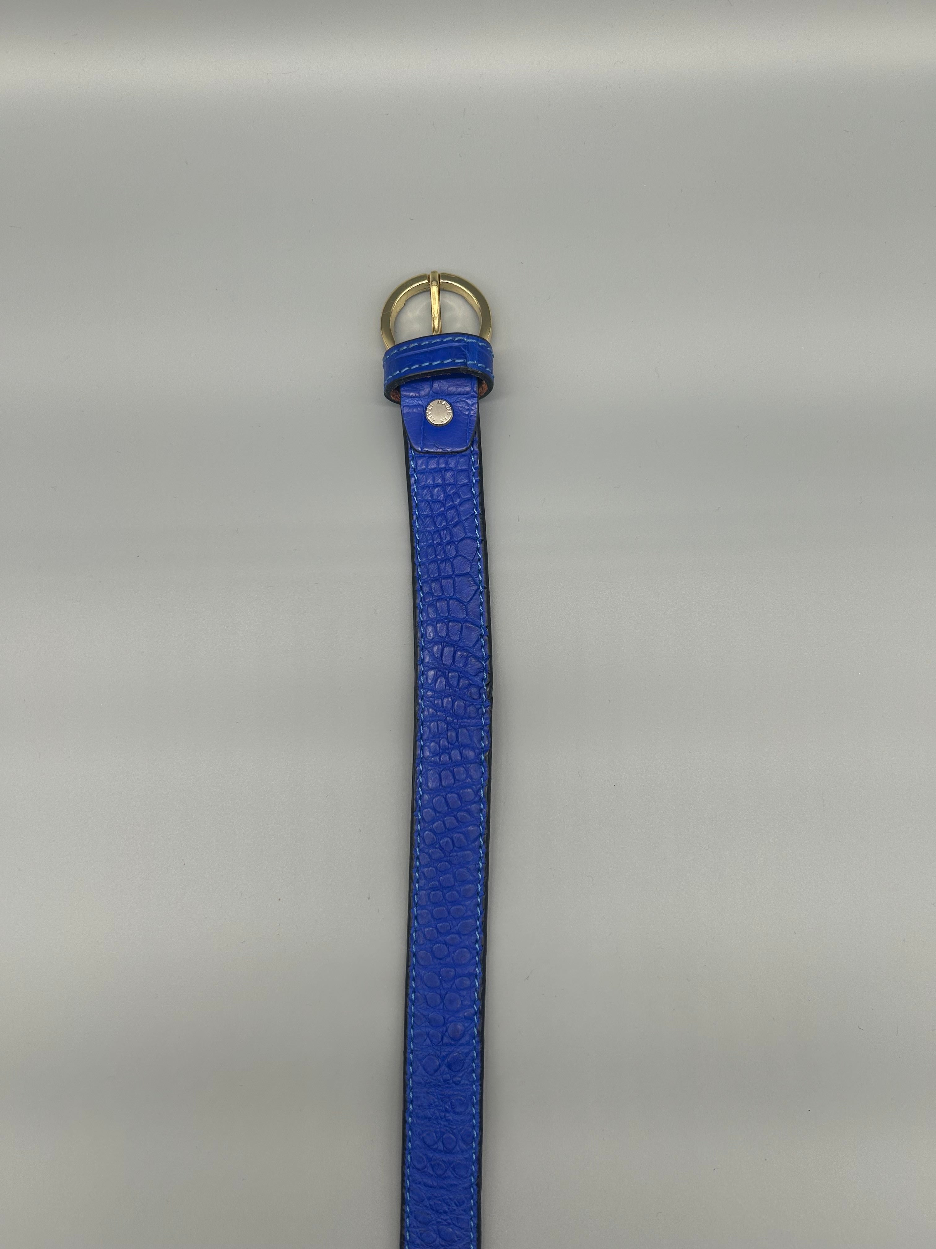 Cintura in pelle di coccodrillo