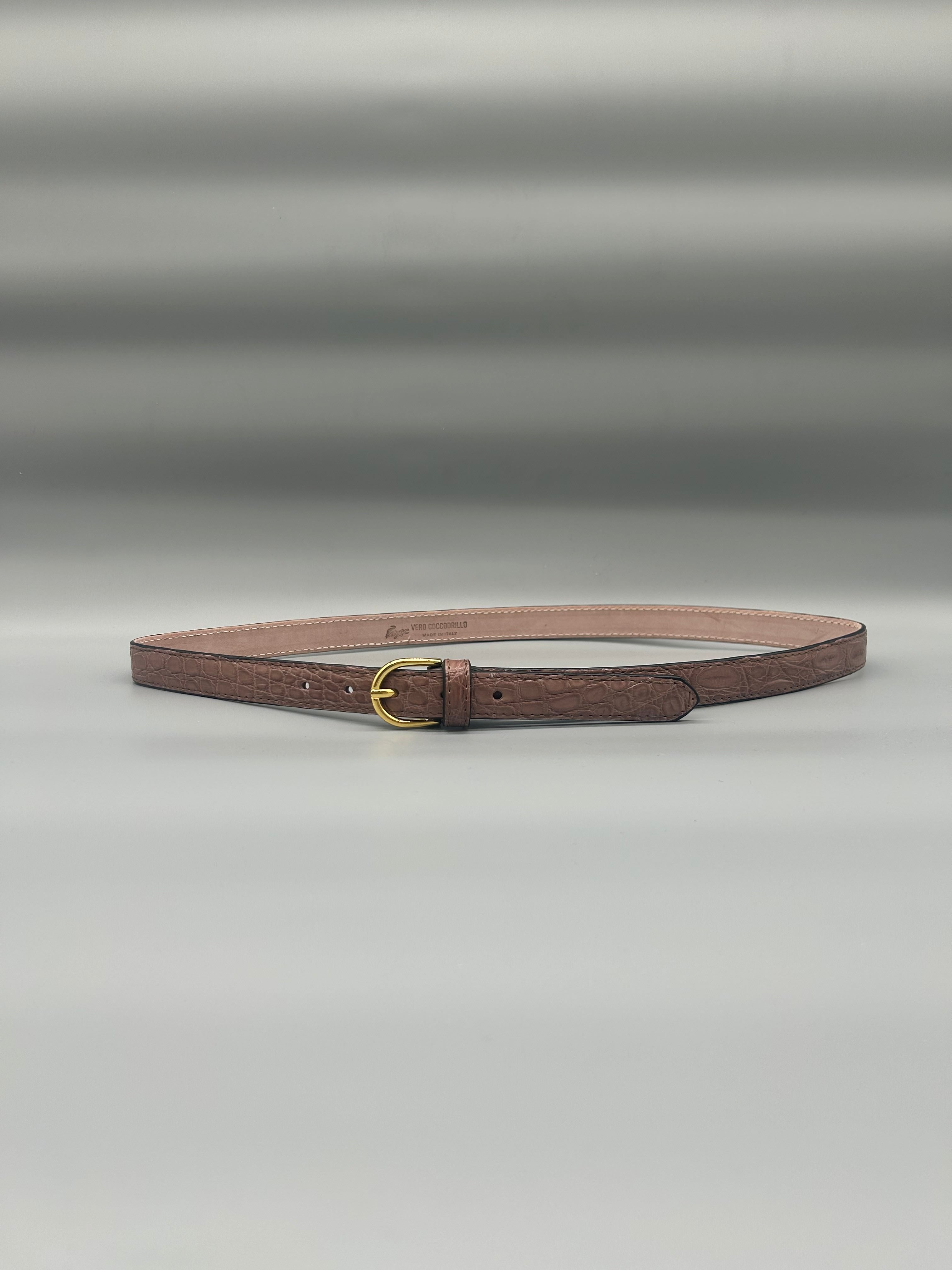 Cintura in pelle di coccodrillo