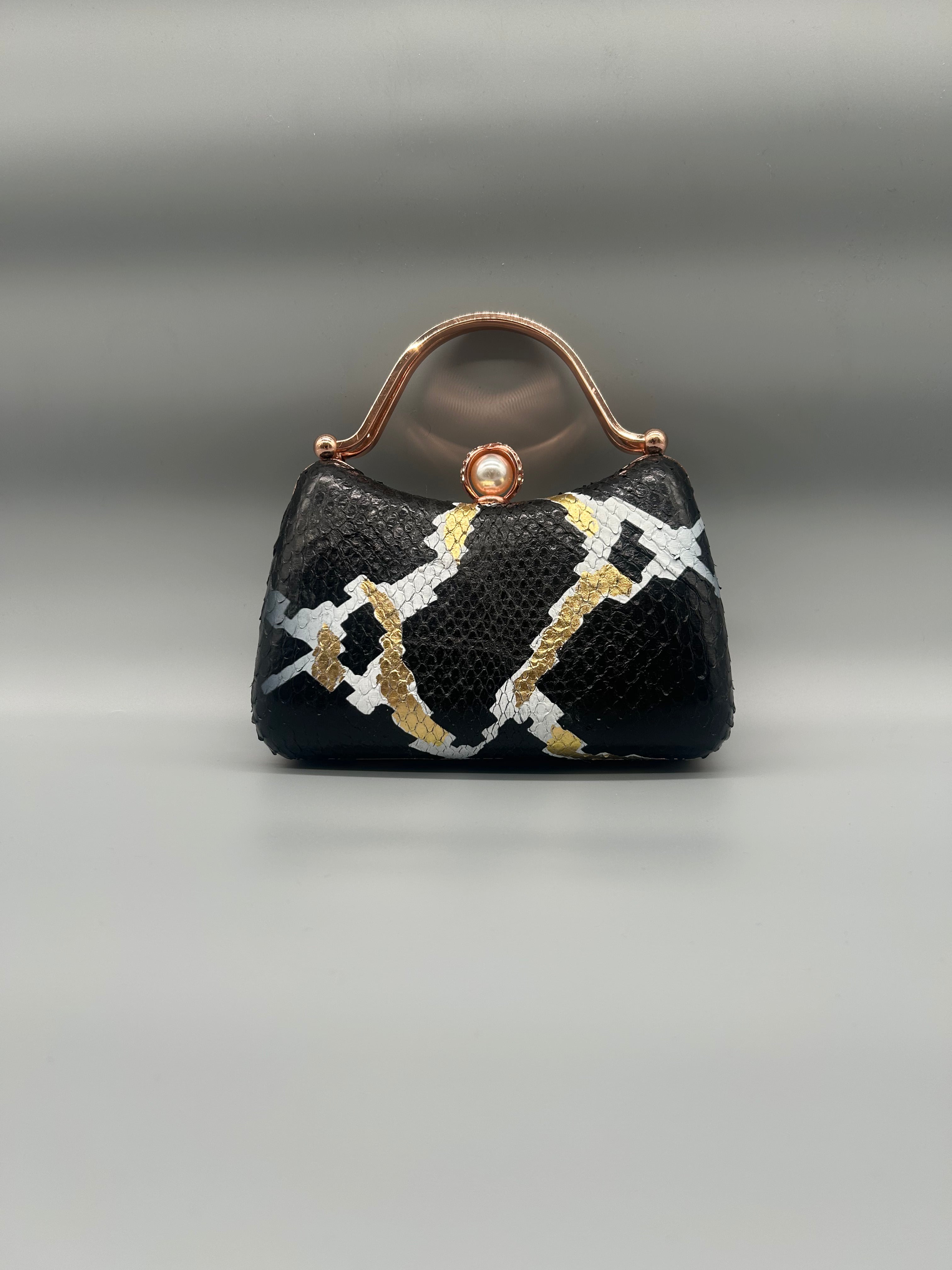Borsa in pelle di pitone
