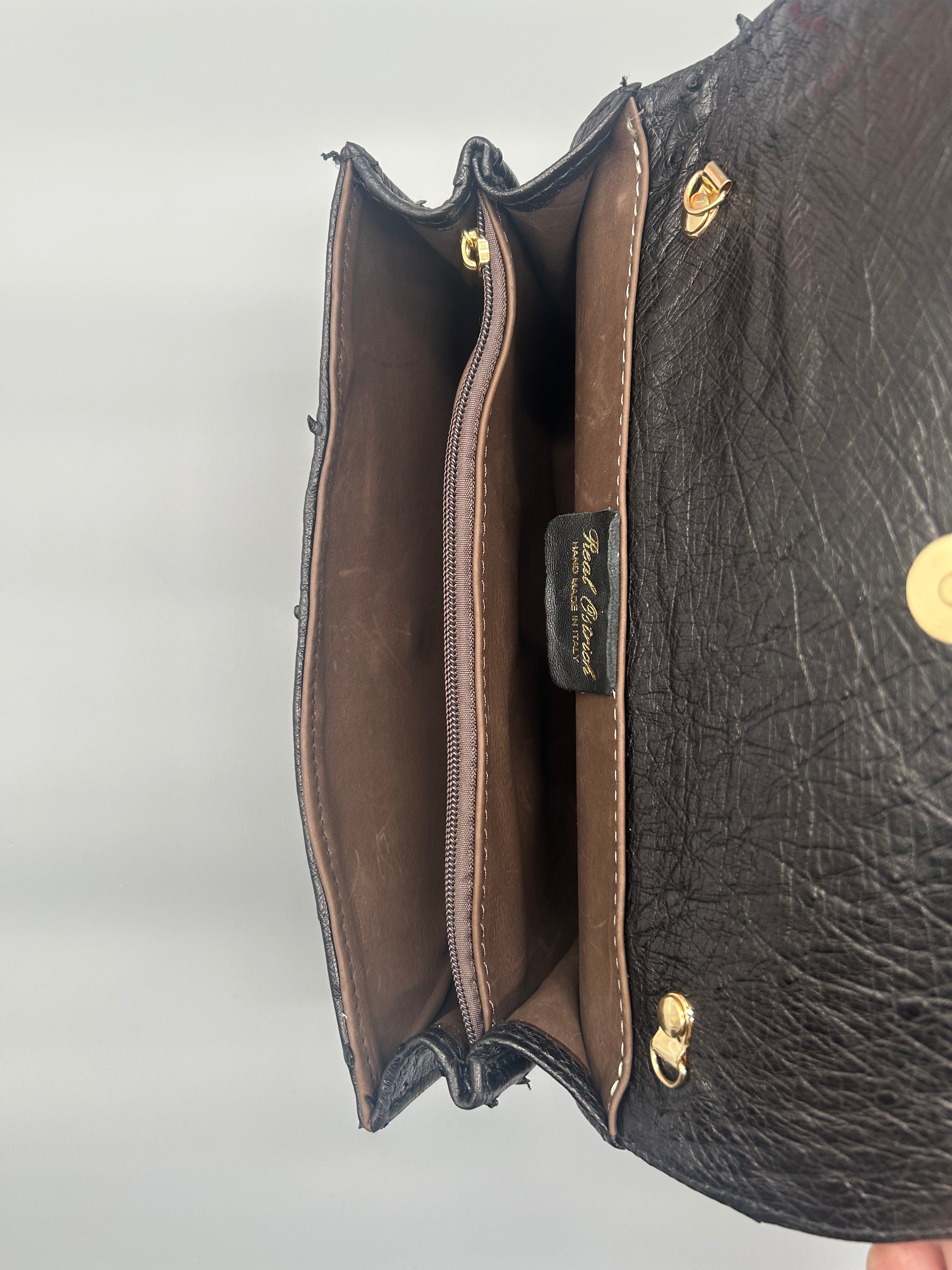 Borsa in pelle di struzzo