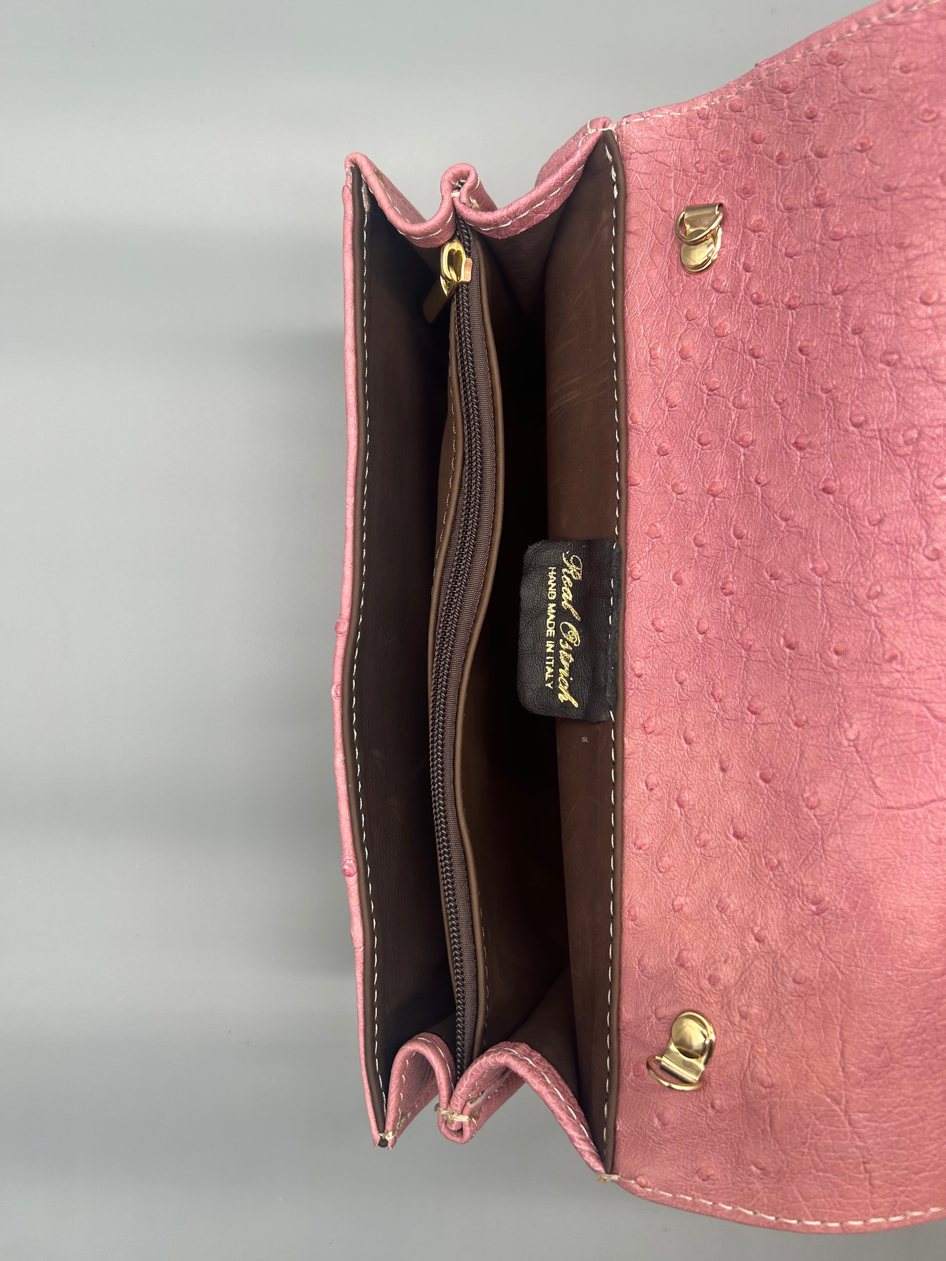 Borsa in pelle di struzzo