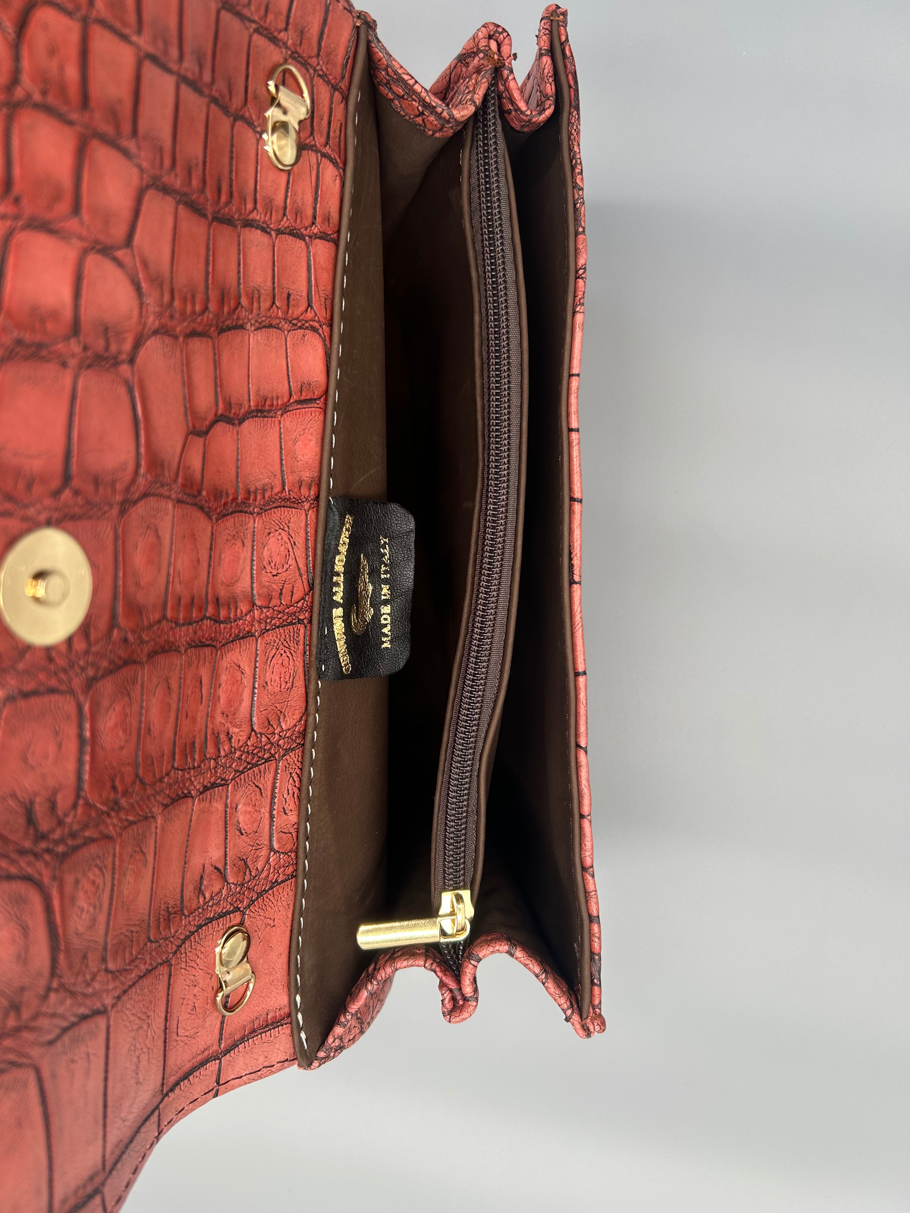 Borsa in pelle di coccodrillo
