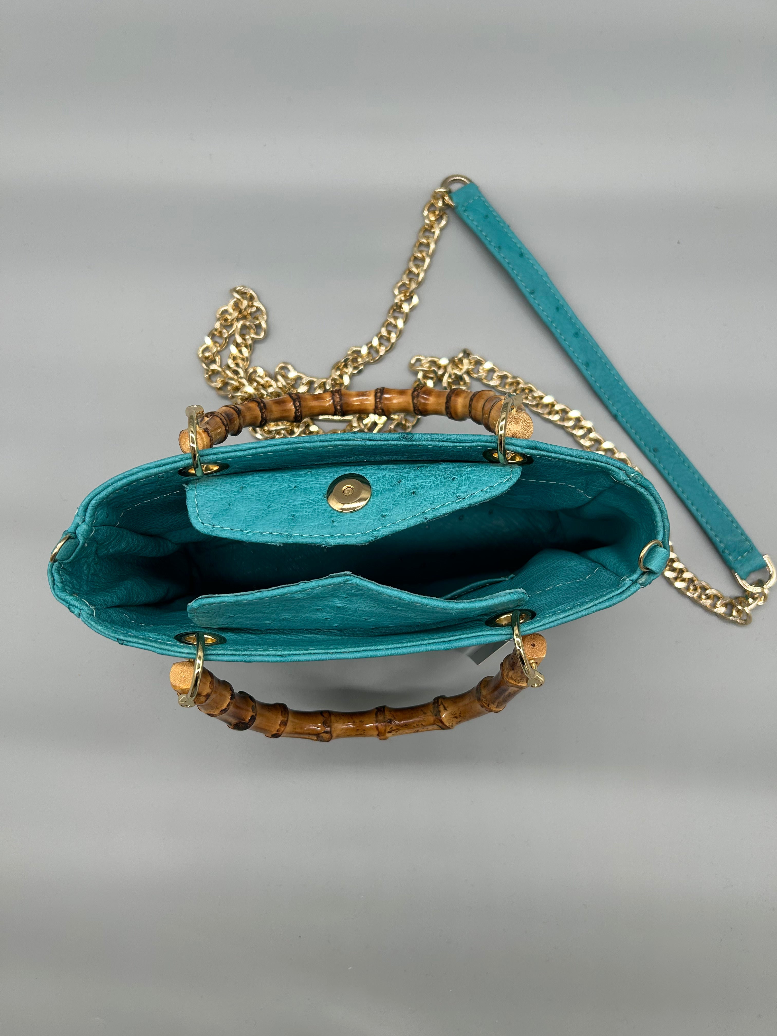 Borsa in pelle di struzzo