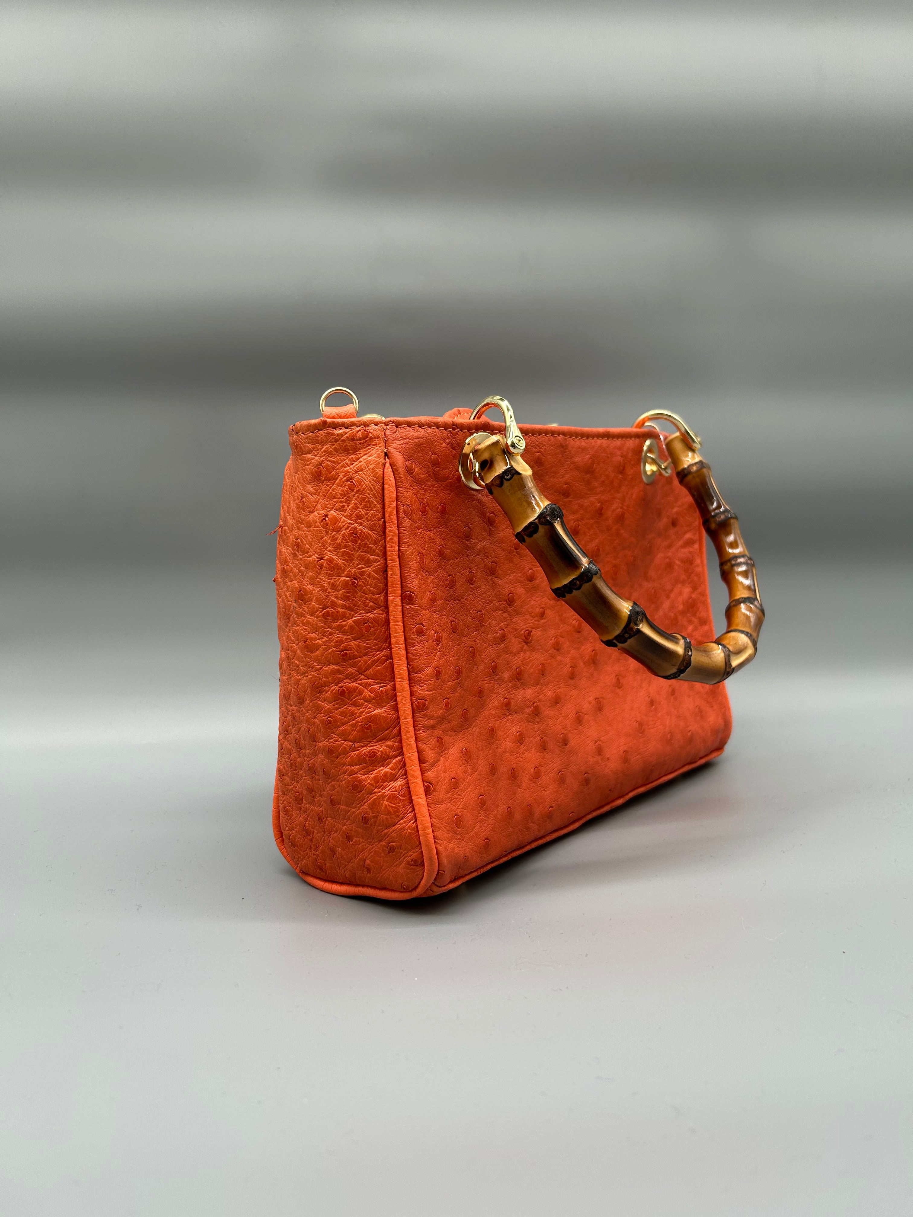 Borsa in pelle di struzzo