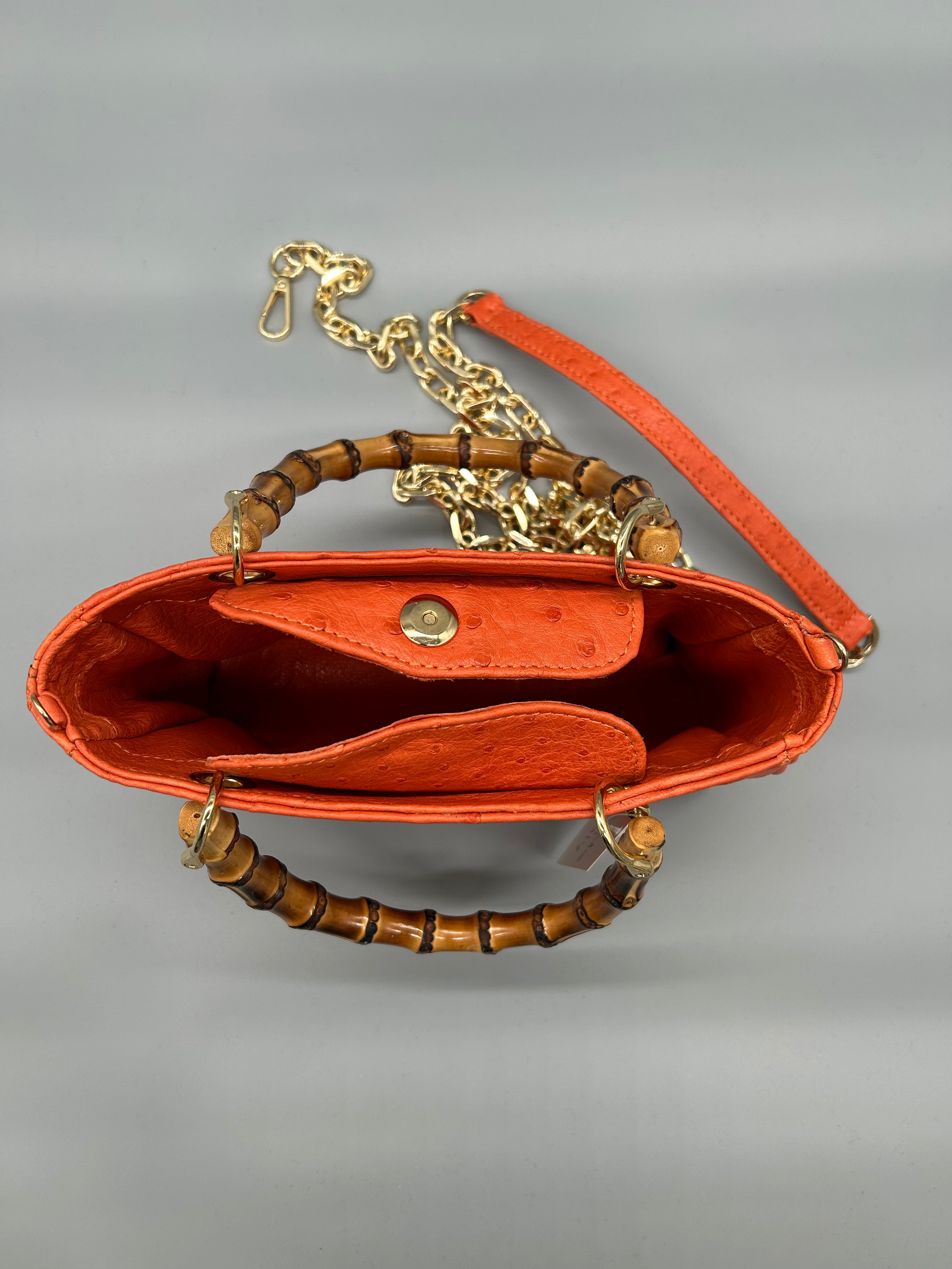 Borsa in pelle di struzzo