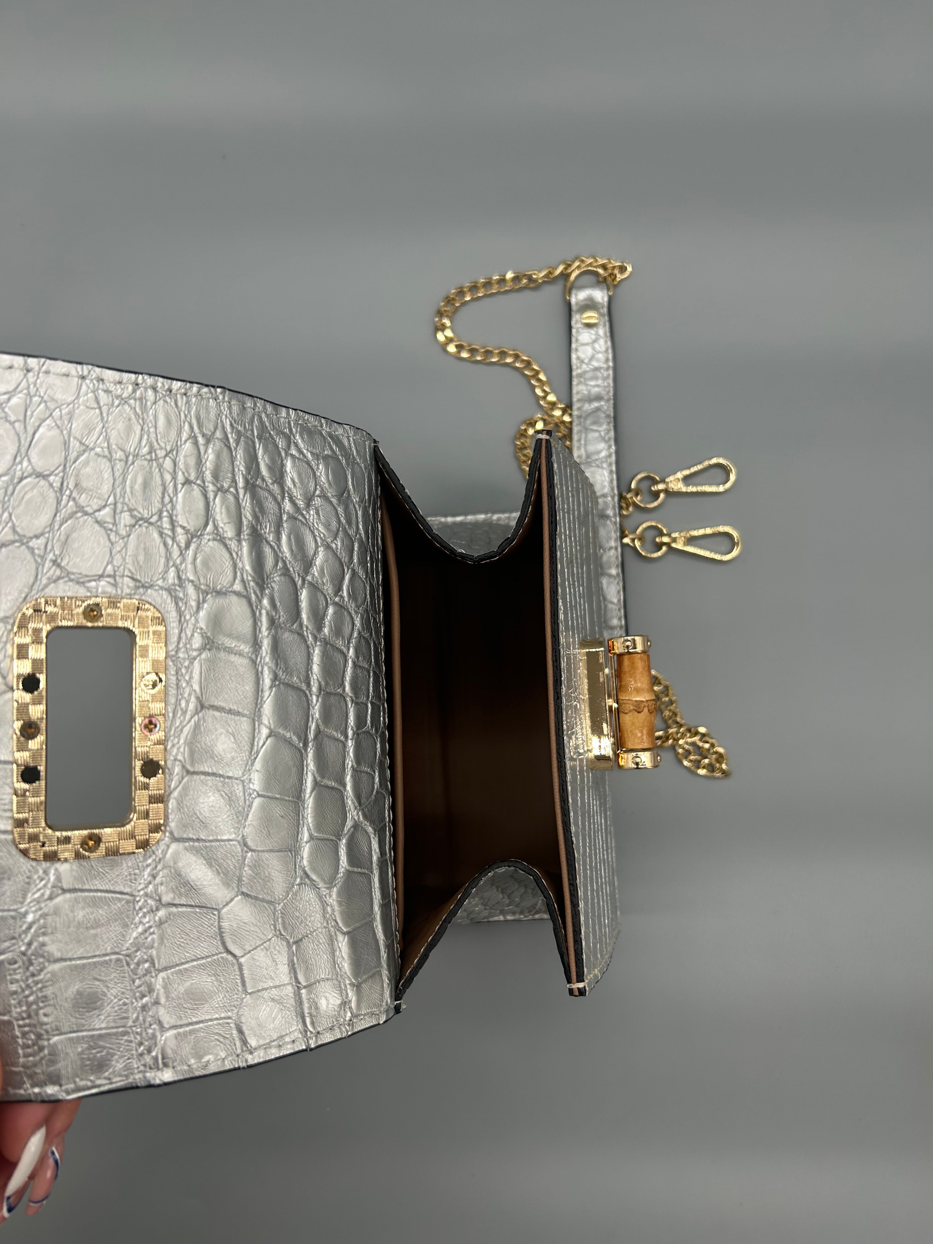 Borsa in pelle di coccodrillo