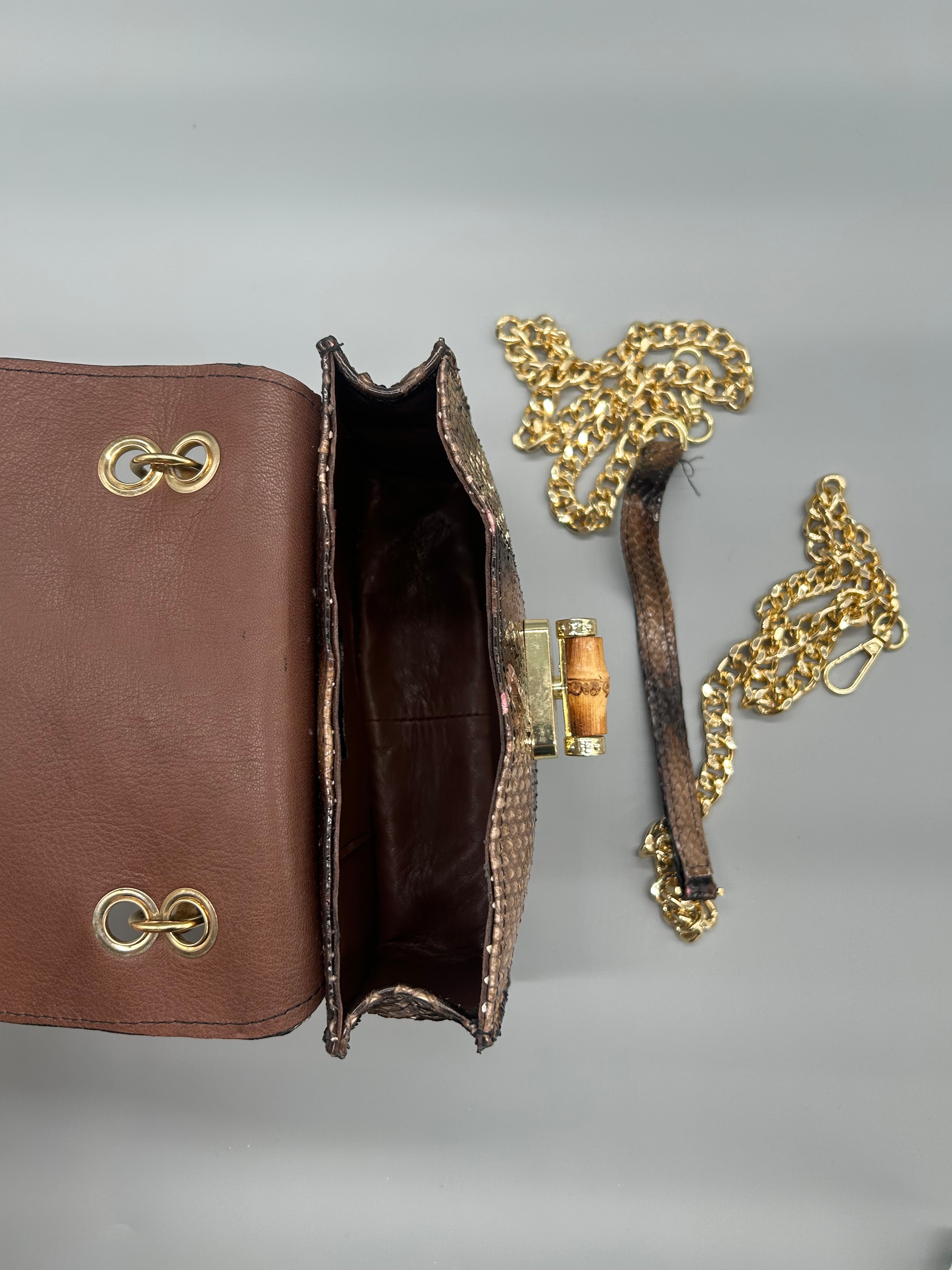 Borsa in pelle di pitone