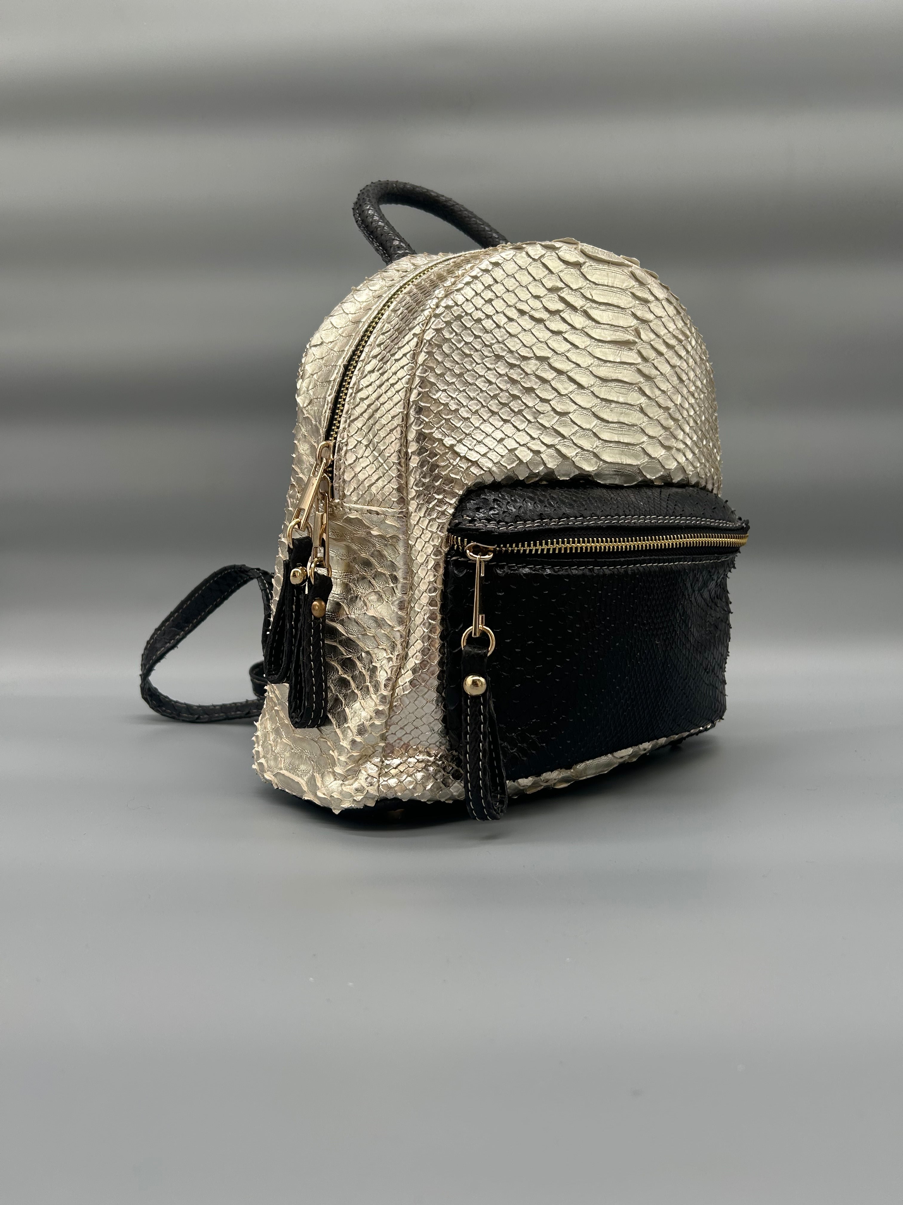 Zaino piccolo in pelle di pitone