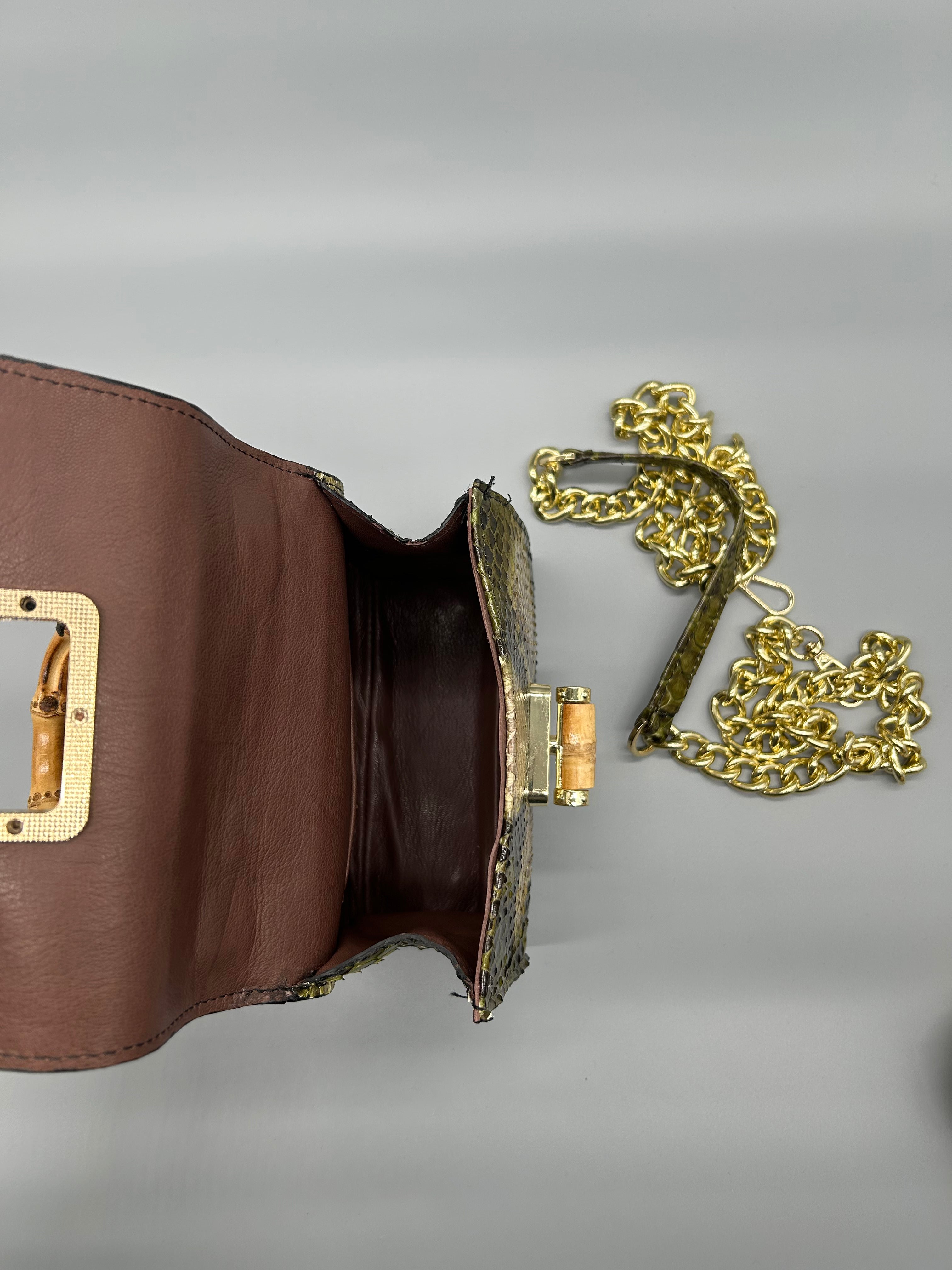 Borsa in pelle di pitone