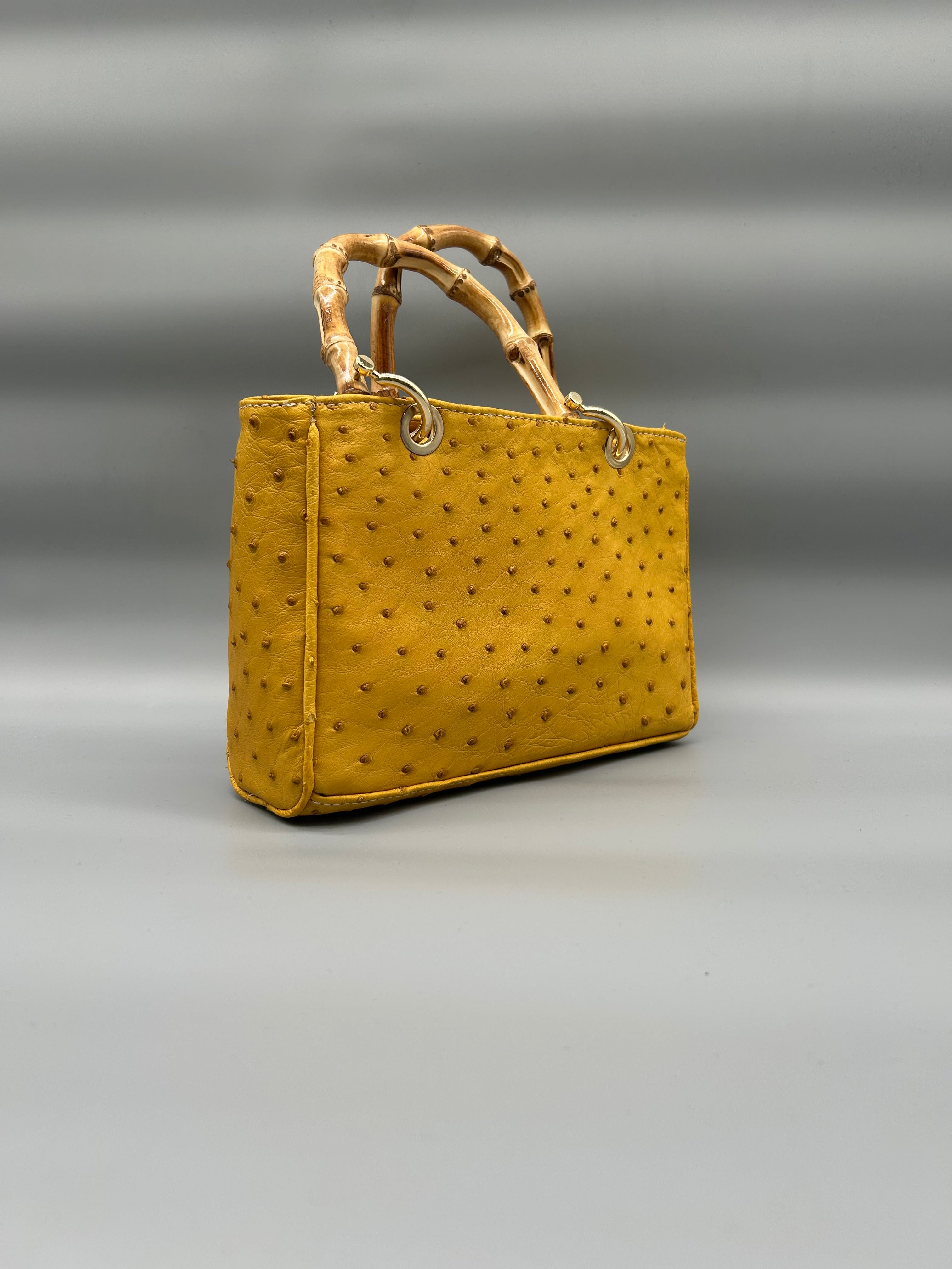 Borsa in pelle di struzzo