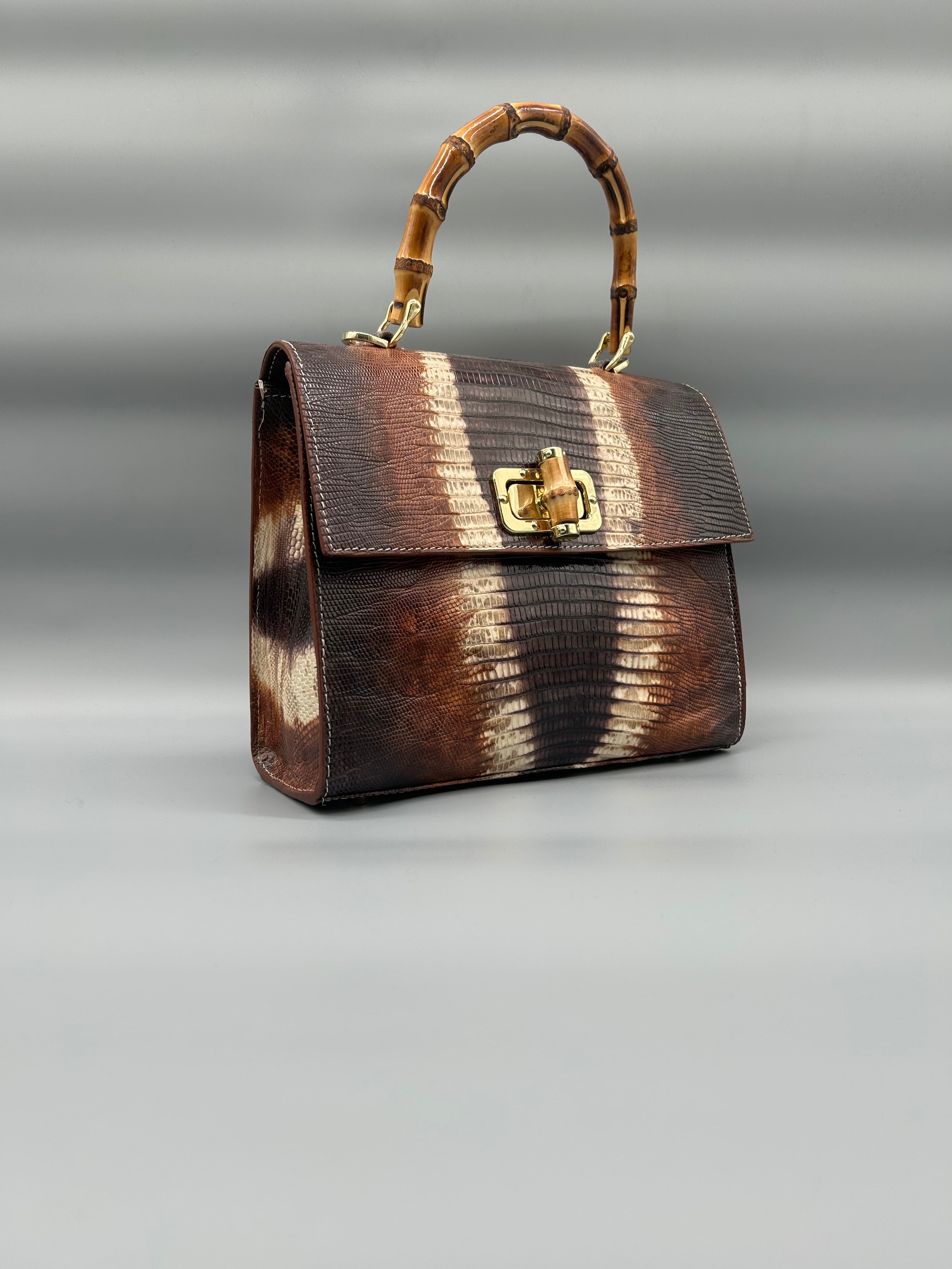 Borsa in pelle di lucertola