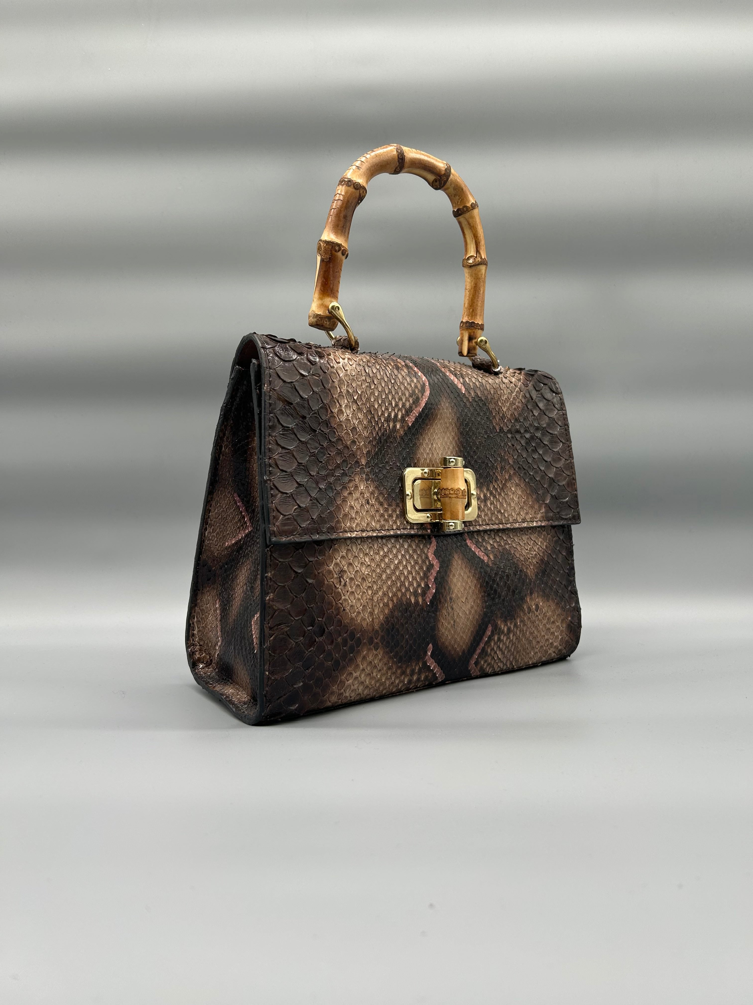 Borsa in pelle di pitone