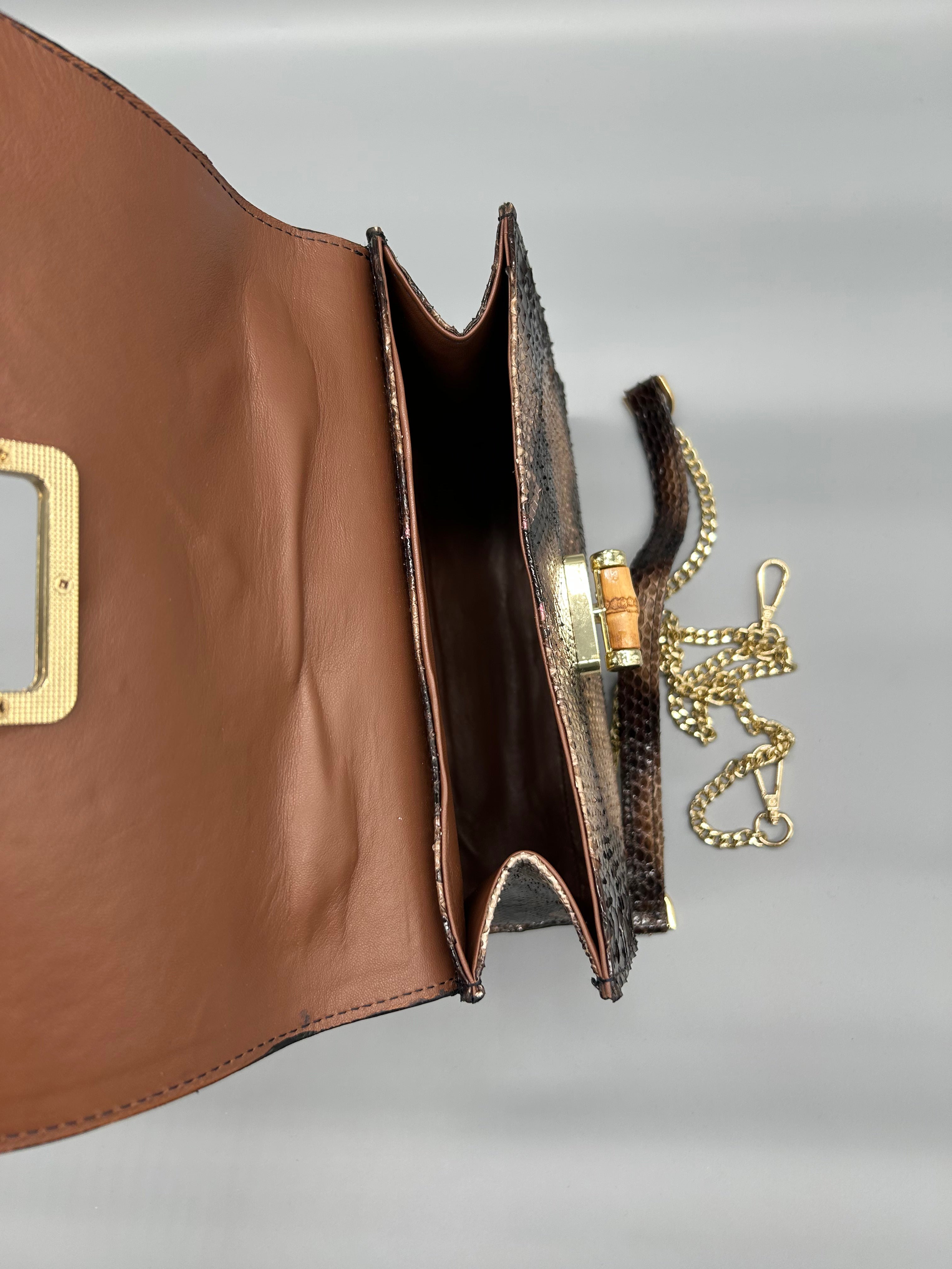 Borsa in pelle di pitone