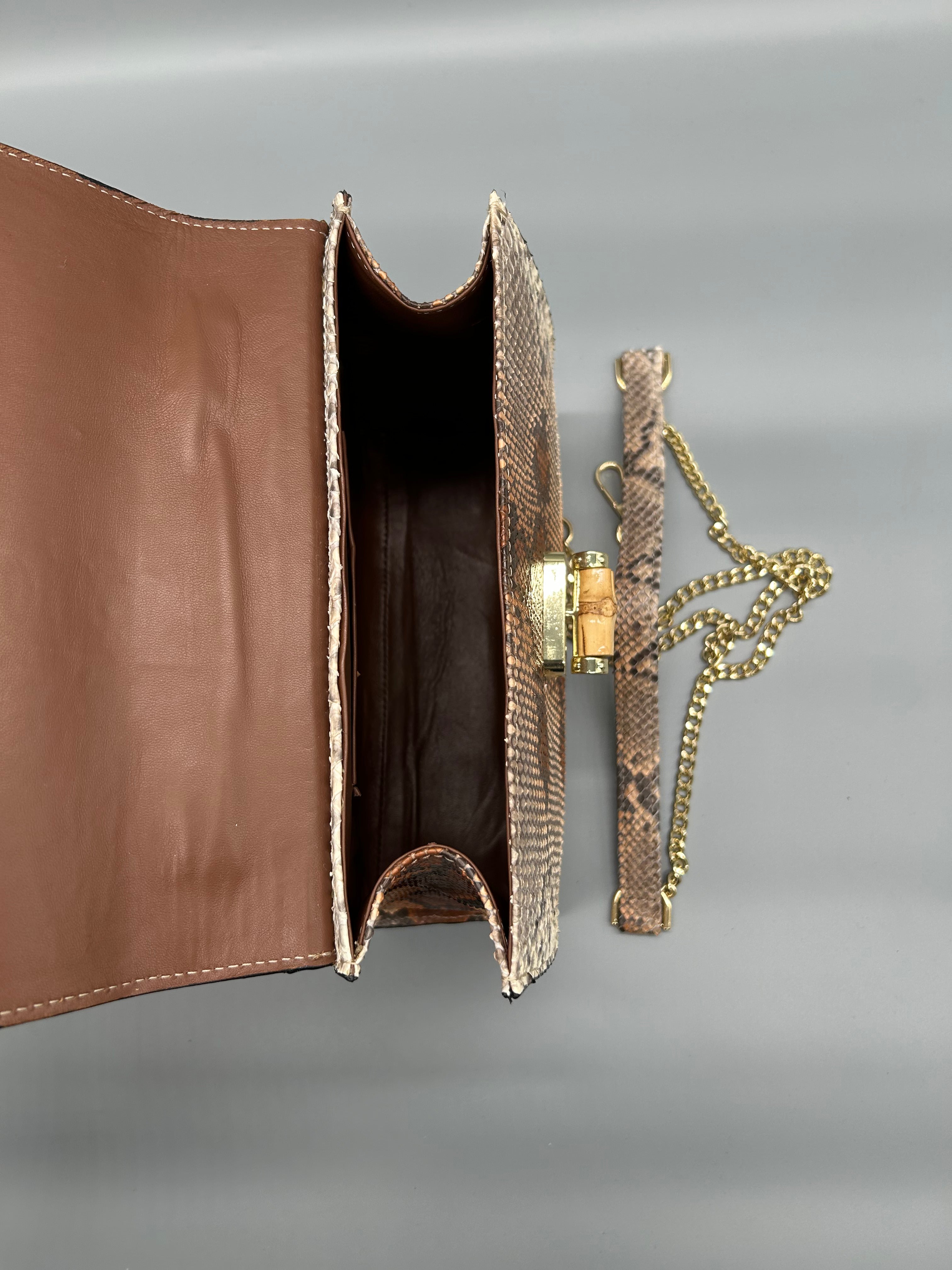 Borsa in pelle di pitone