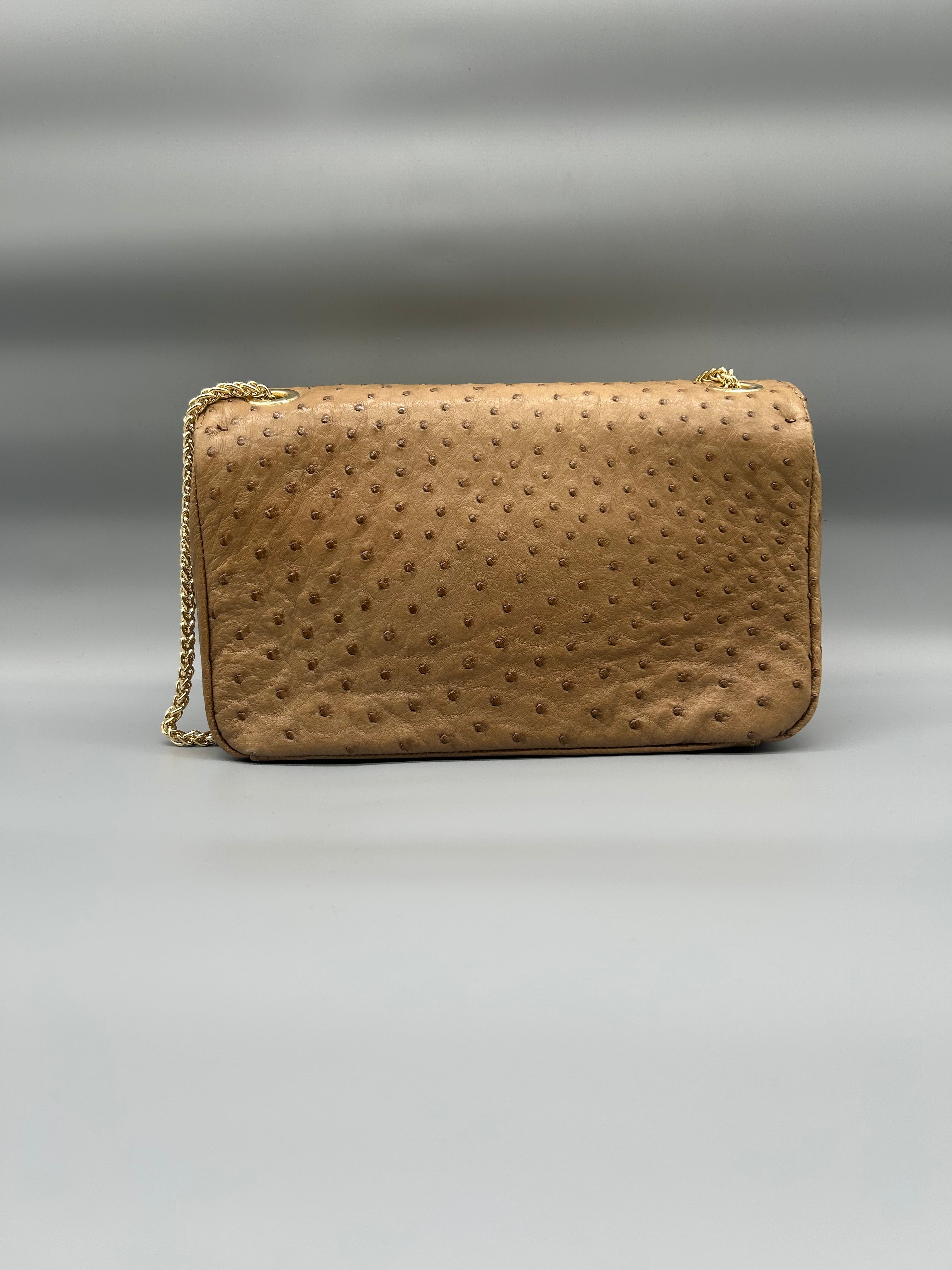Borsa in pelle di struzzo