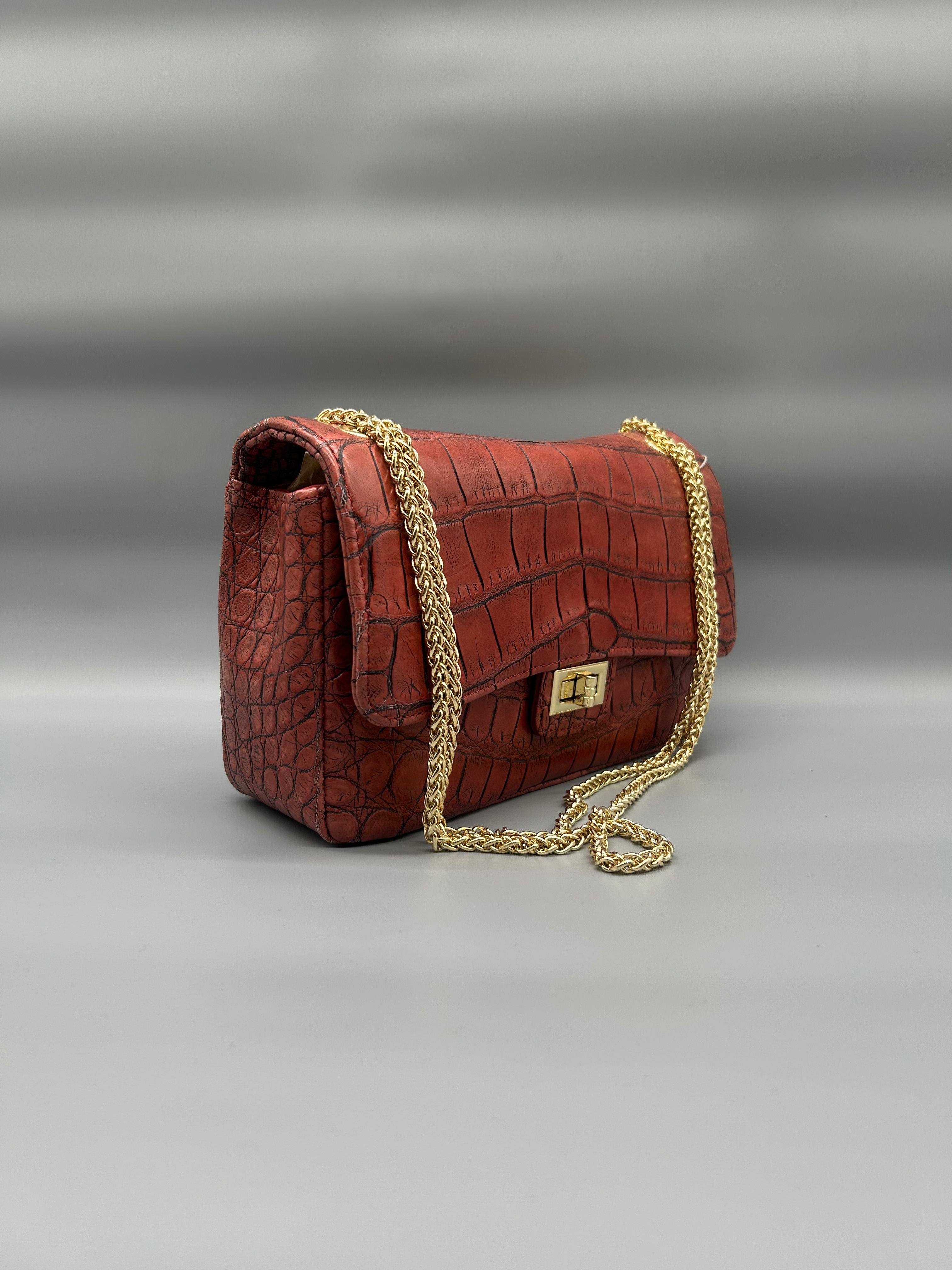 Borsa in pelle di coccodrillo