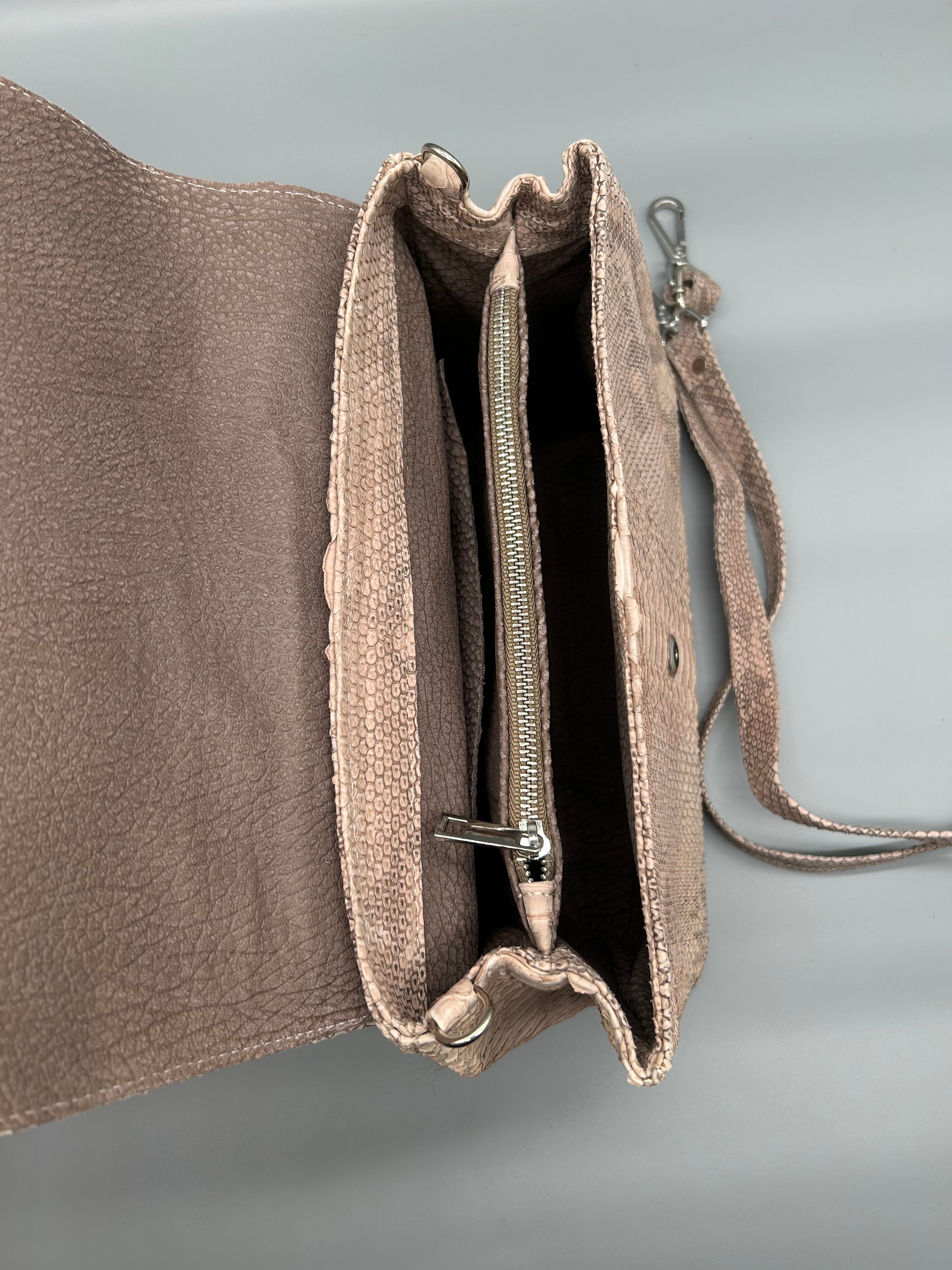 Borsa in pelle di pitone