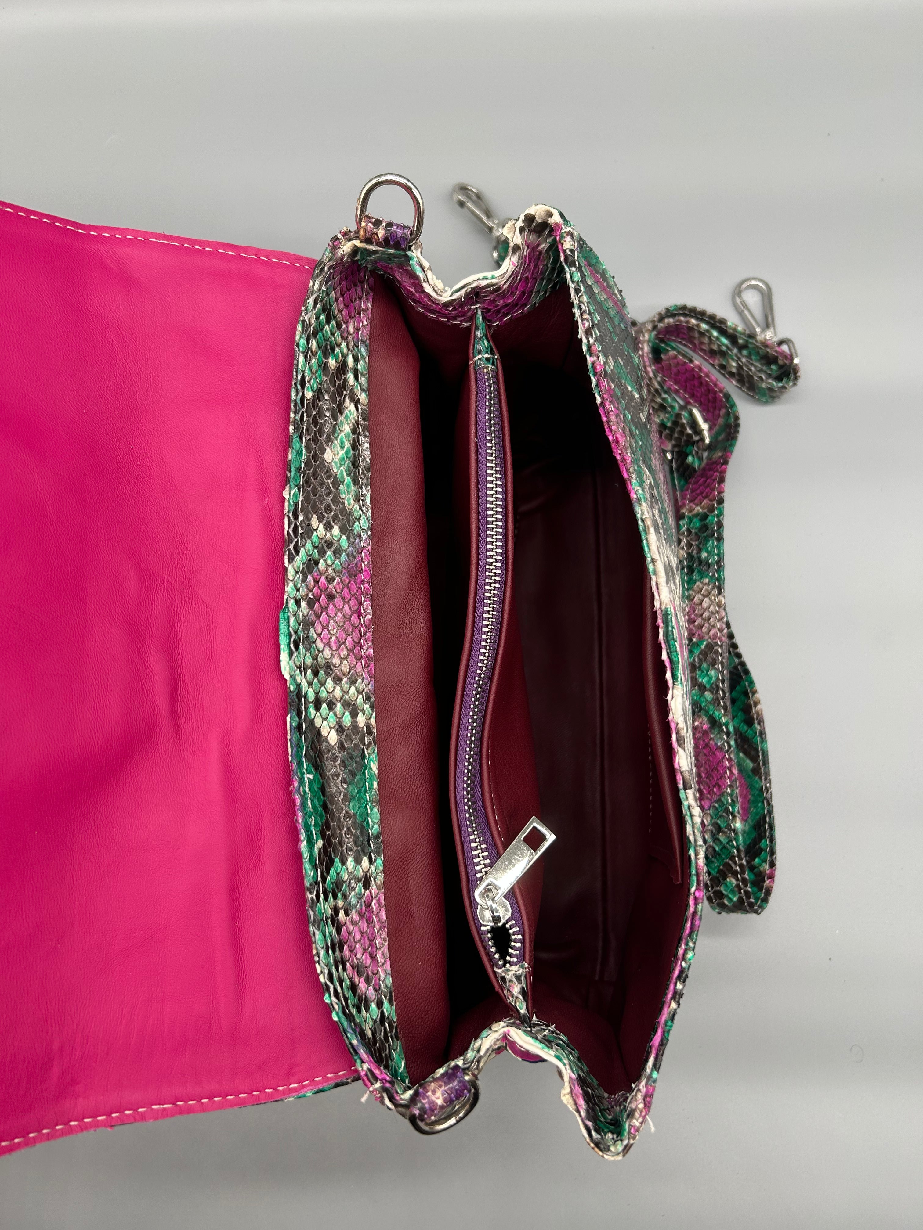 Borsa in pelle di pitone