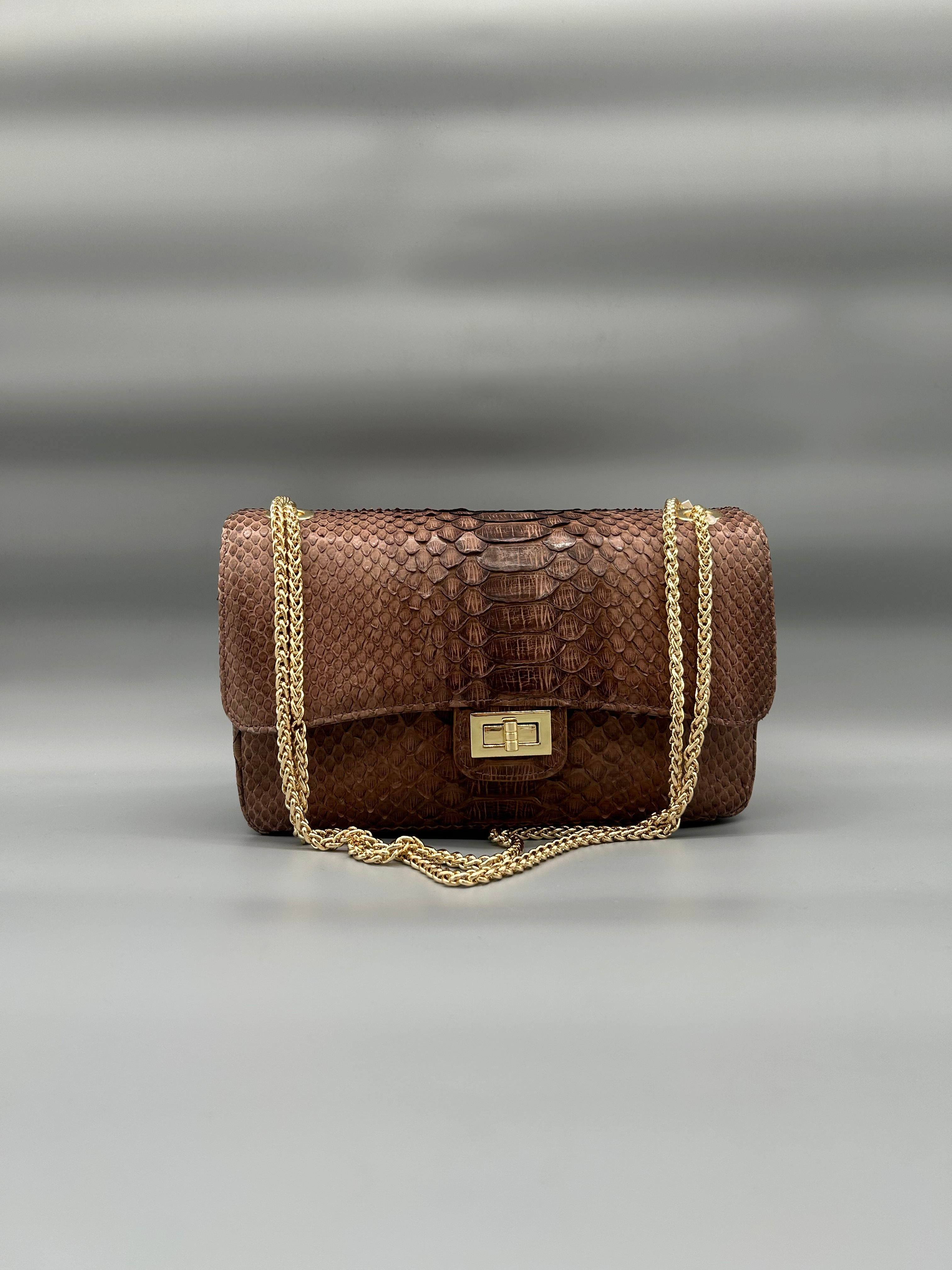 Borsa in pelle di pitone