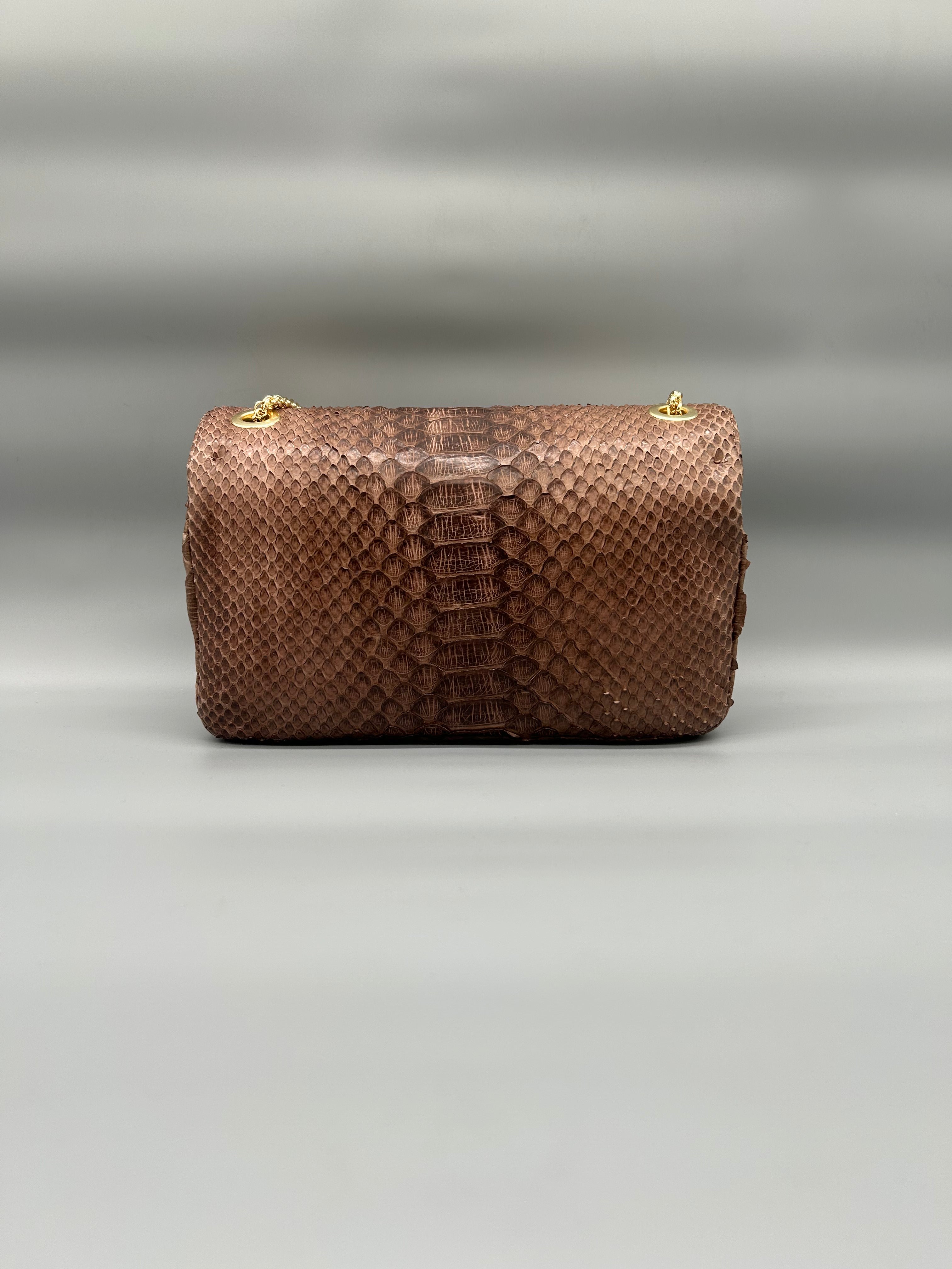 Borsa in pelle di pitone