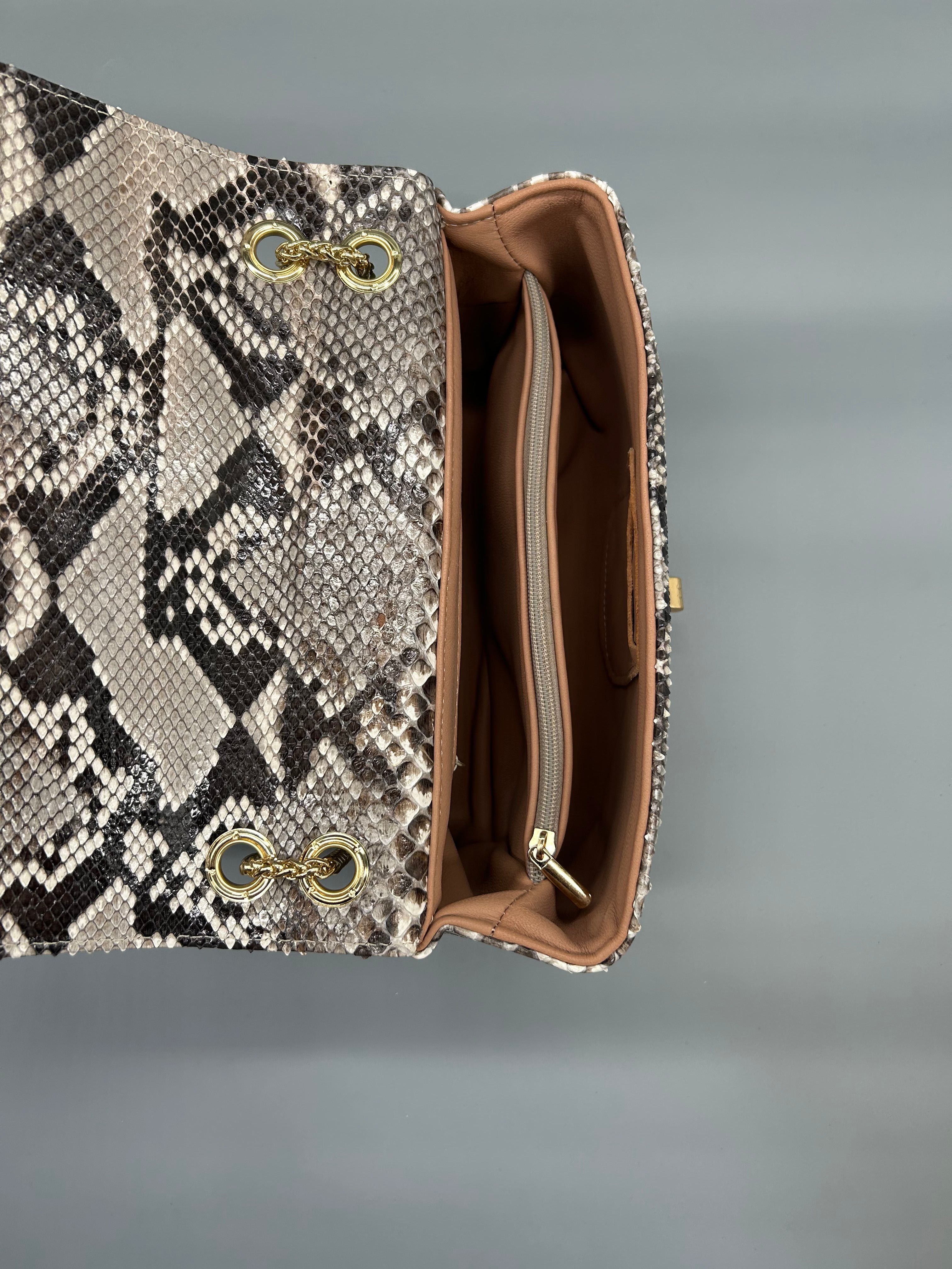 Borsa in pelle di pitone