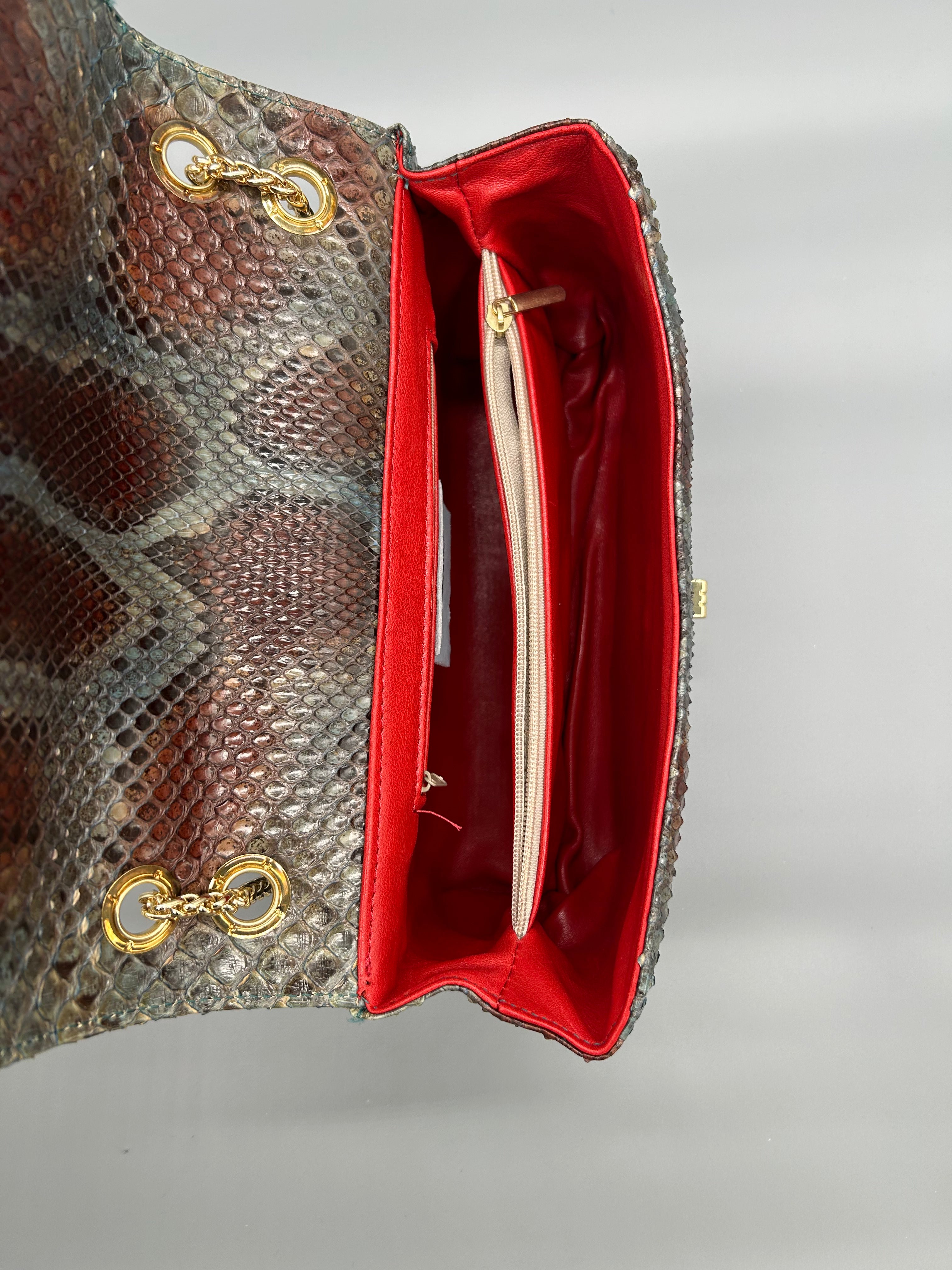 Borsa in pelle di pitone