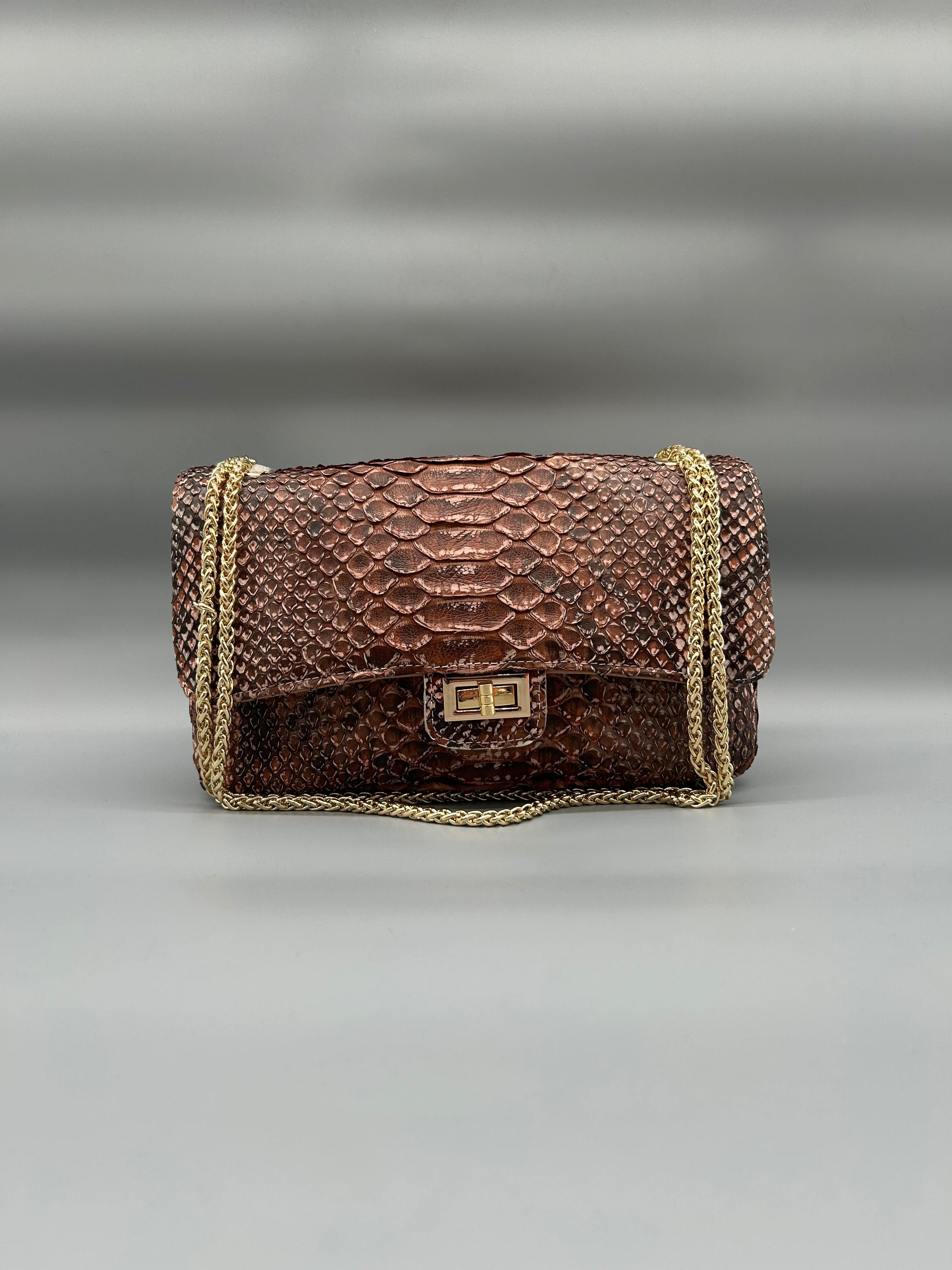 Borsa in pelle di pitone