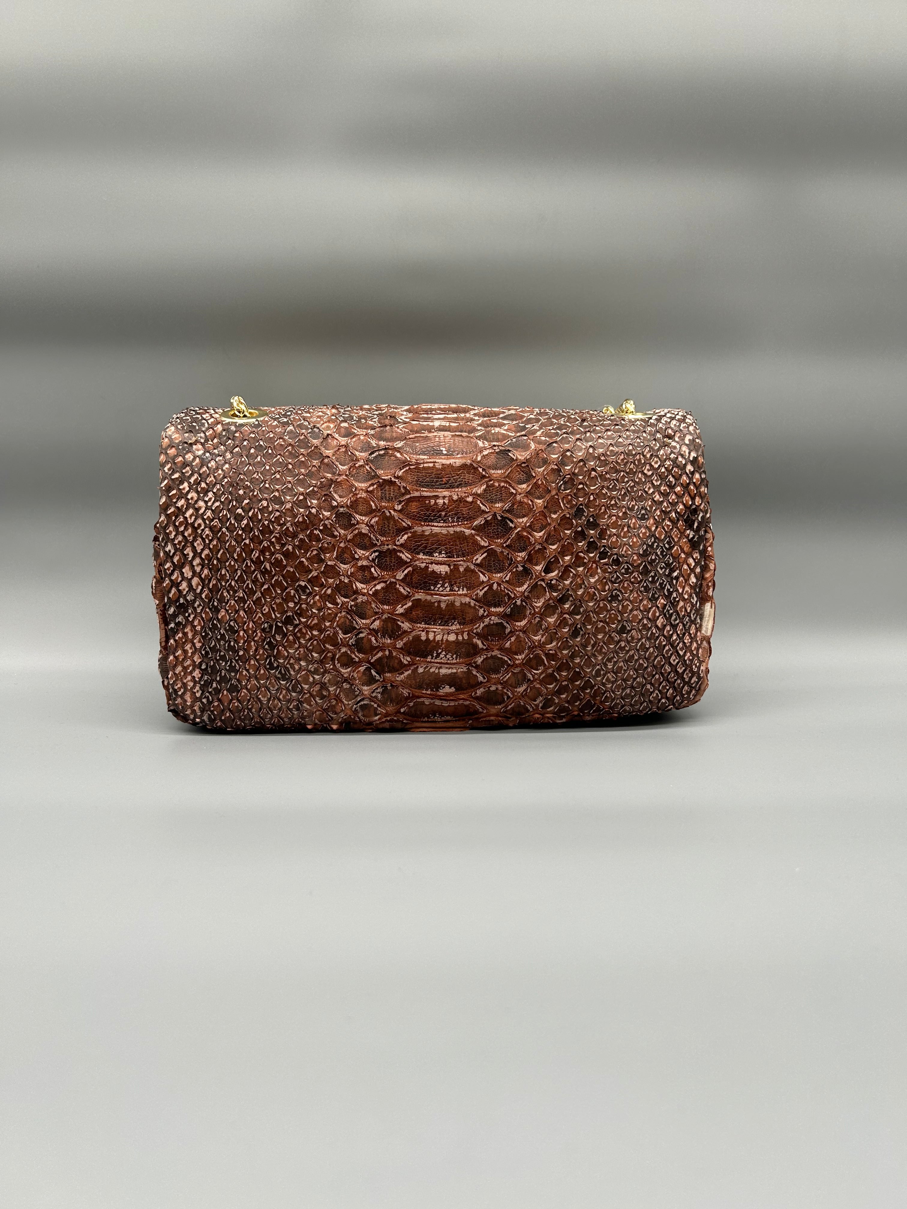 Borsa in pelle di pitone
