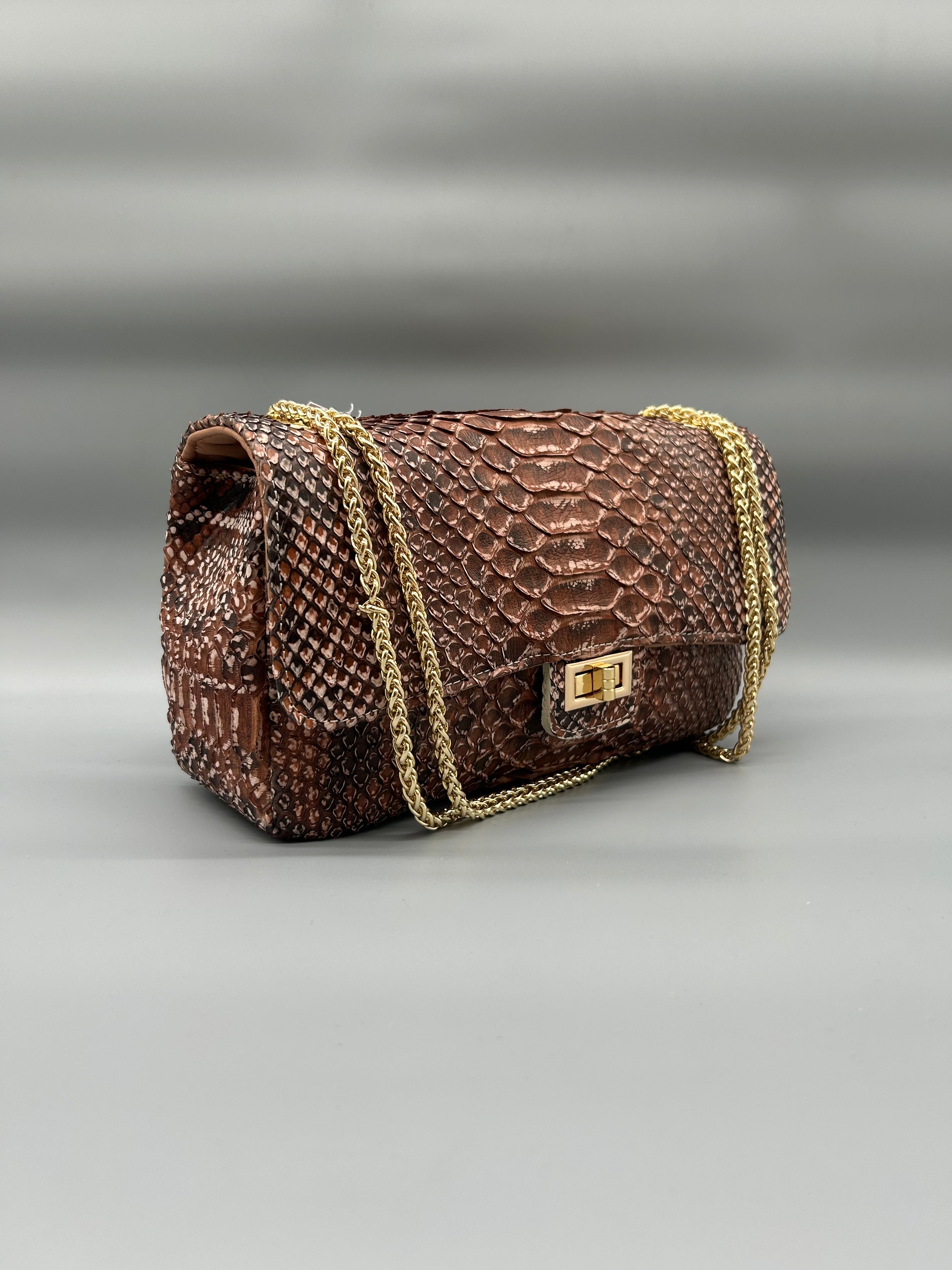Borsa in pelle di pitone