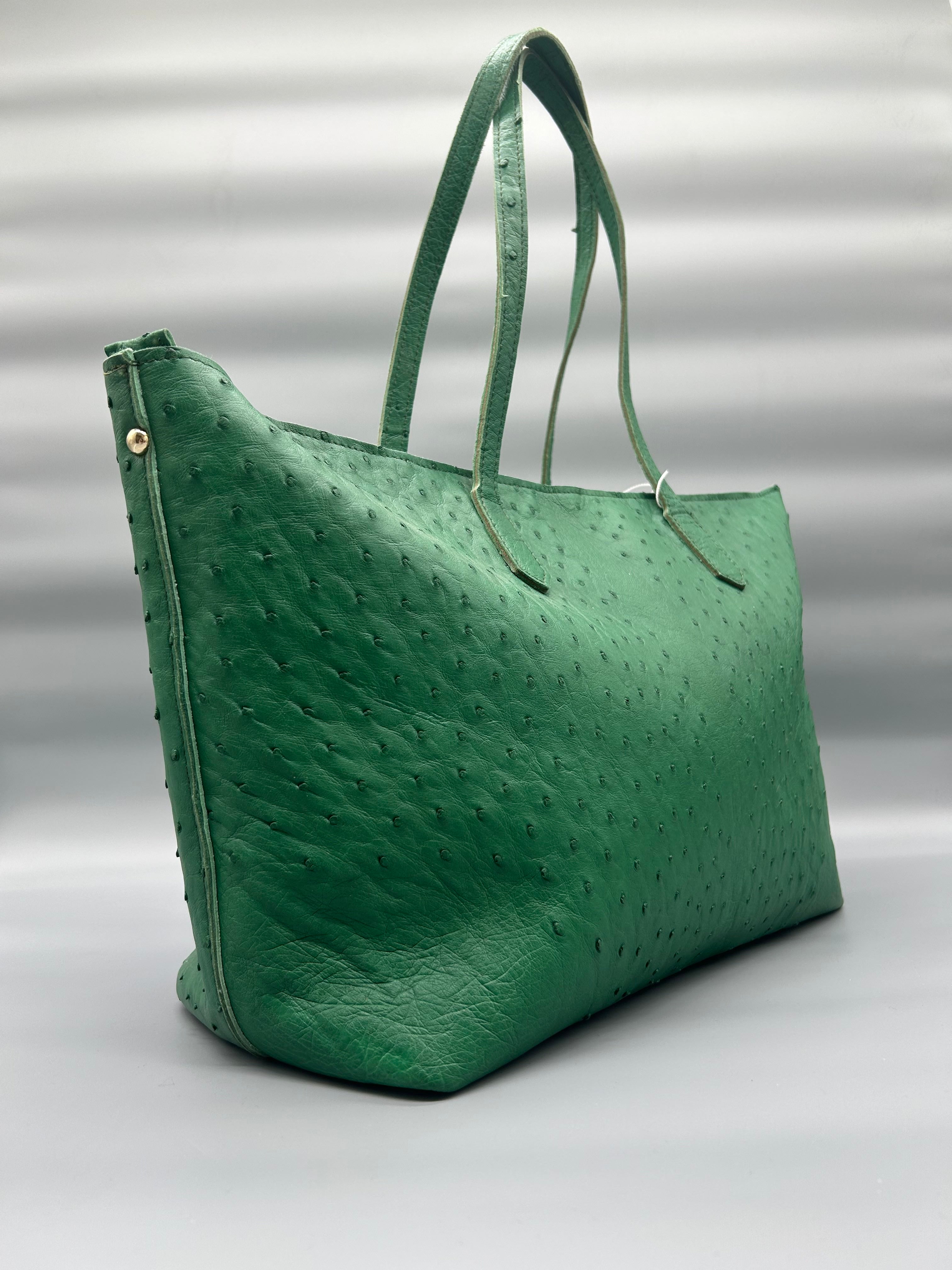 Borsa in pelle di struzzo
