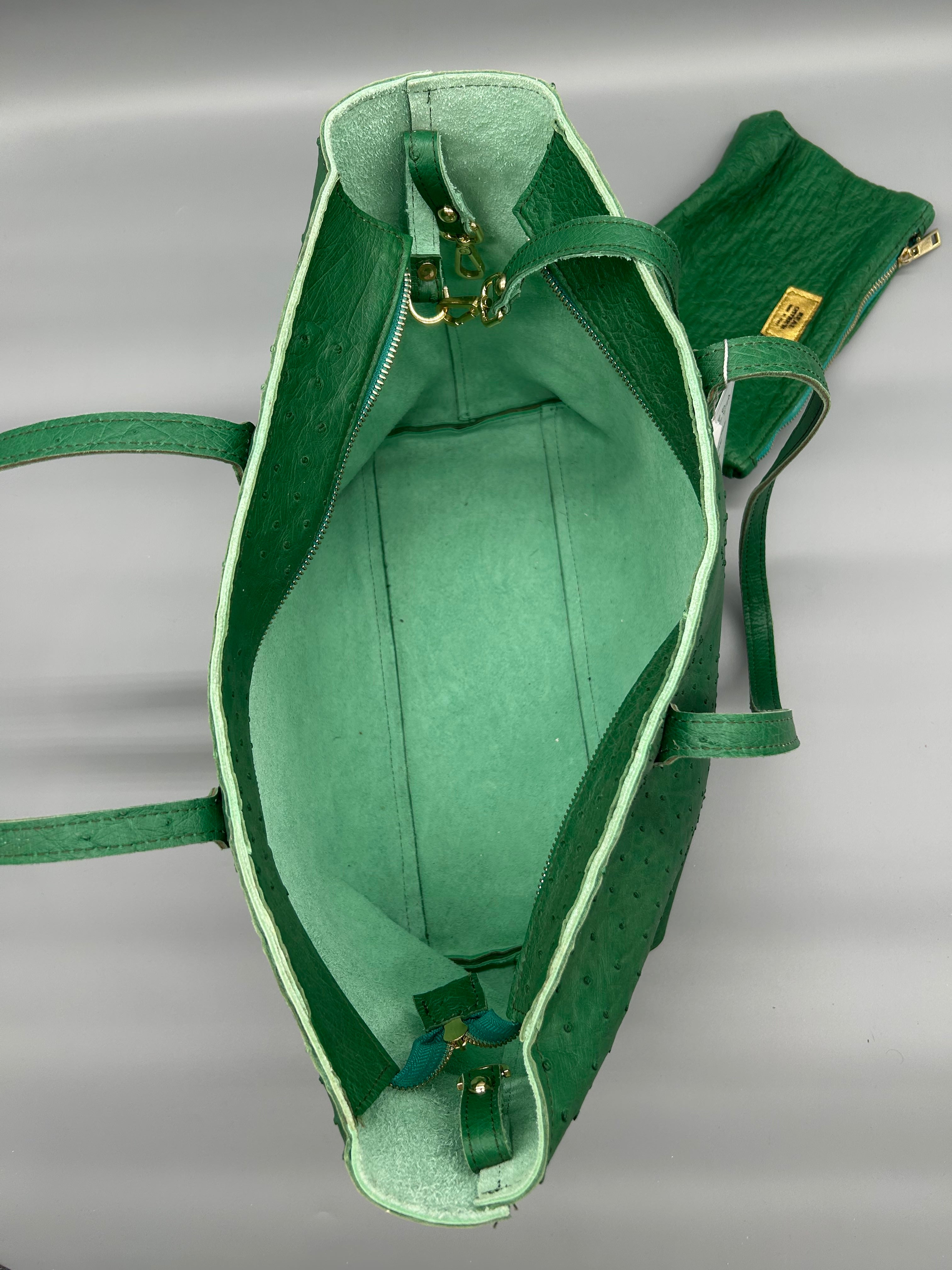 Borsa in pelle di struzzo