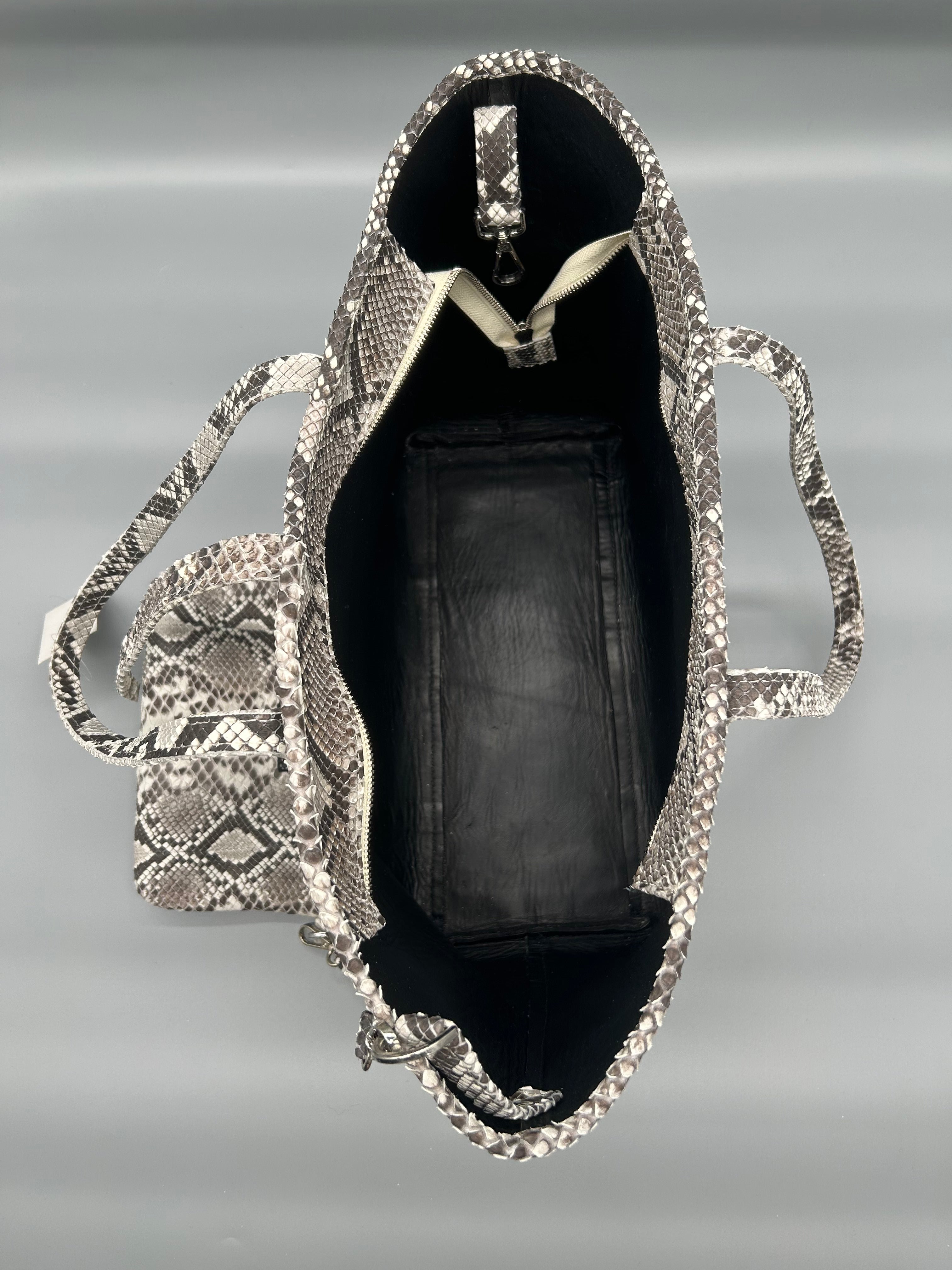 Borsa in pelle di pitone
