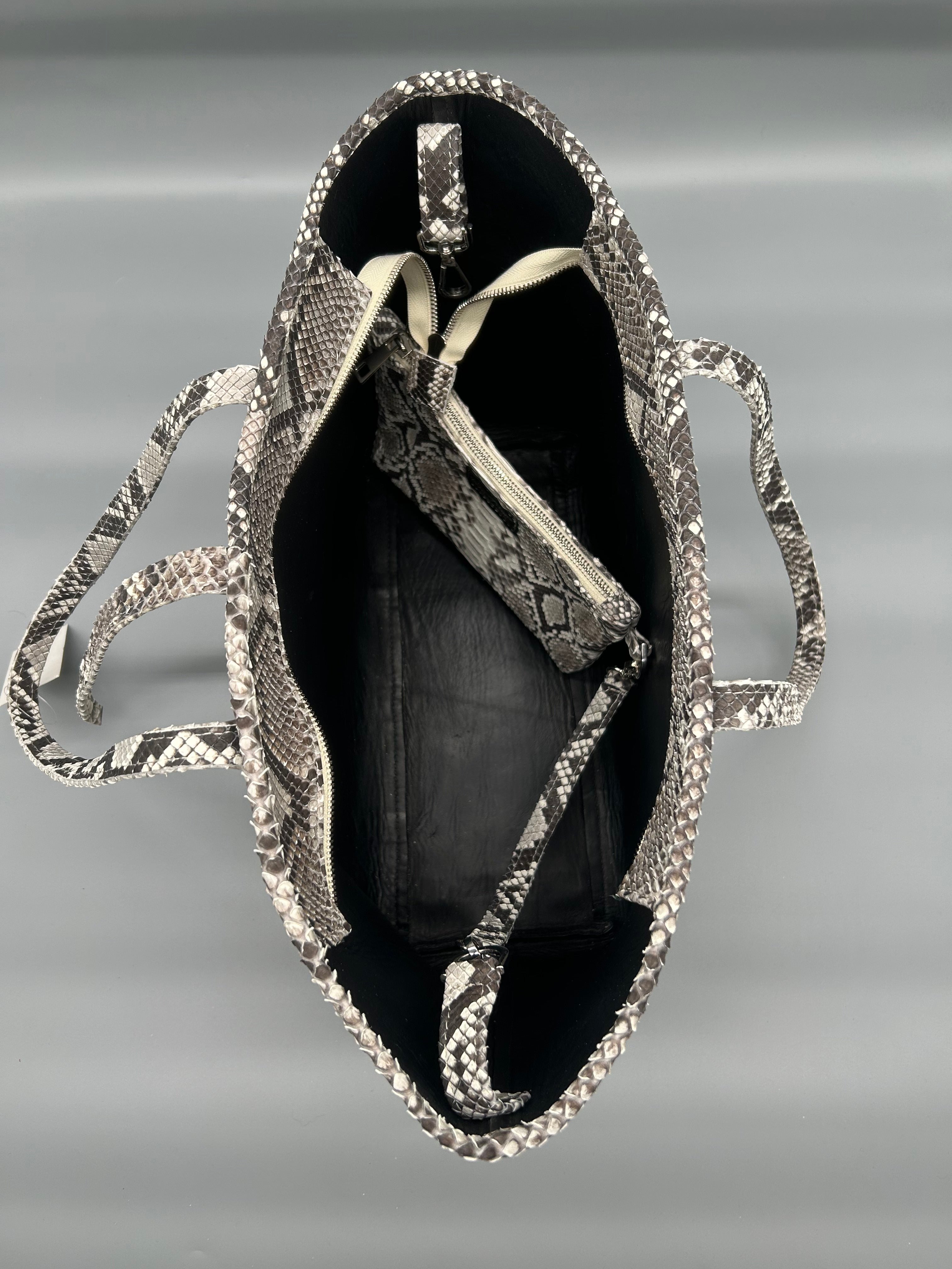 Borsa in pelle di pitone
