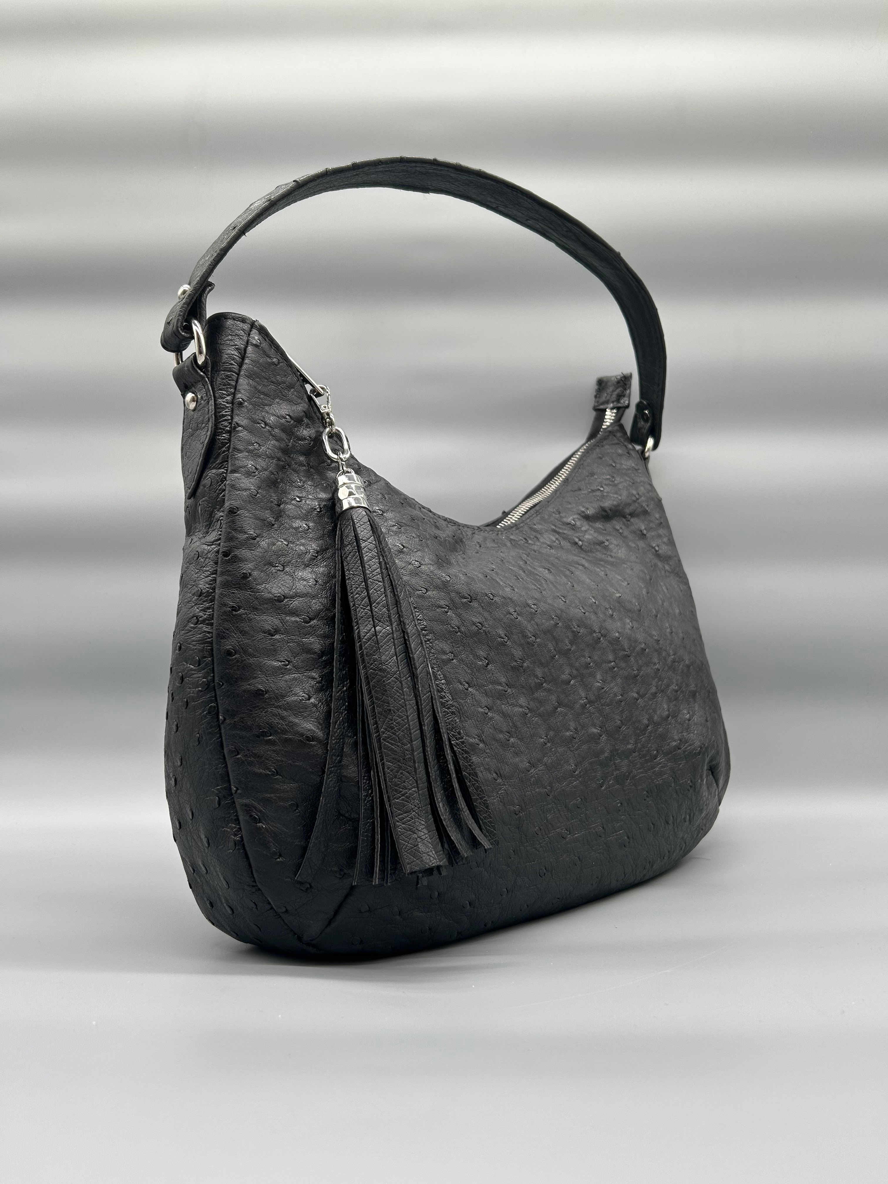 Borsa in pelle di struzzo