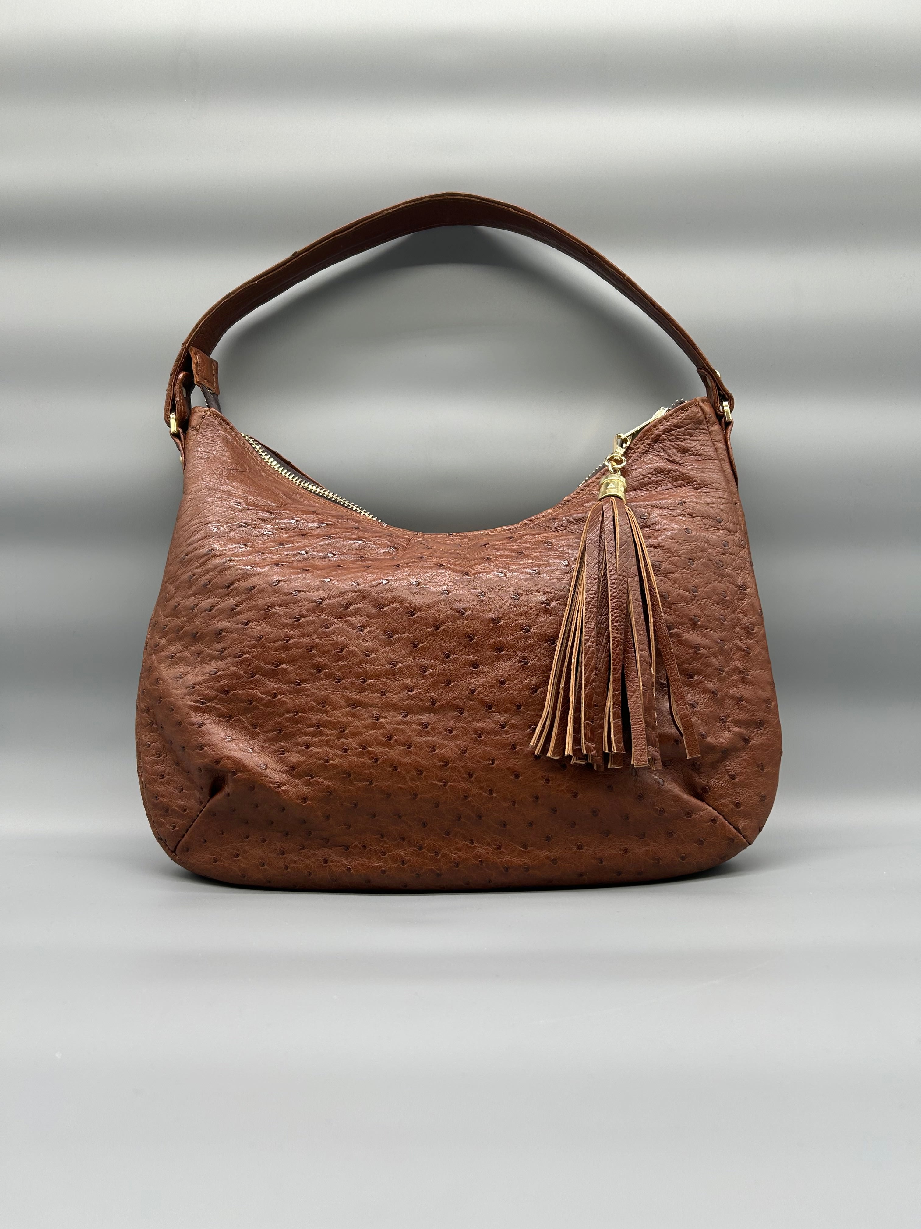 Borsa in pelle di struzzo