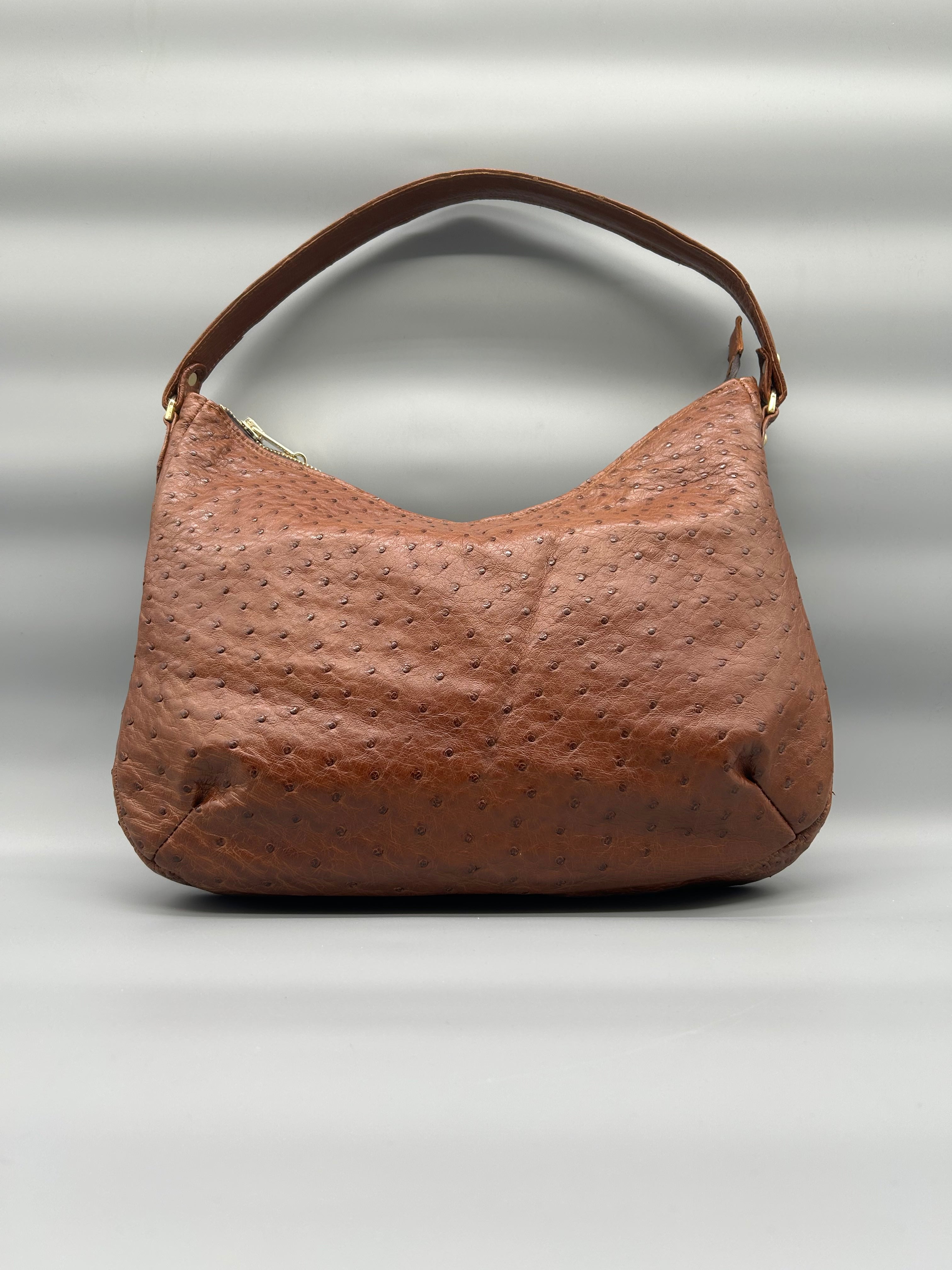 Borsa in pelle di struzzo