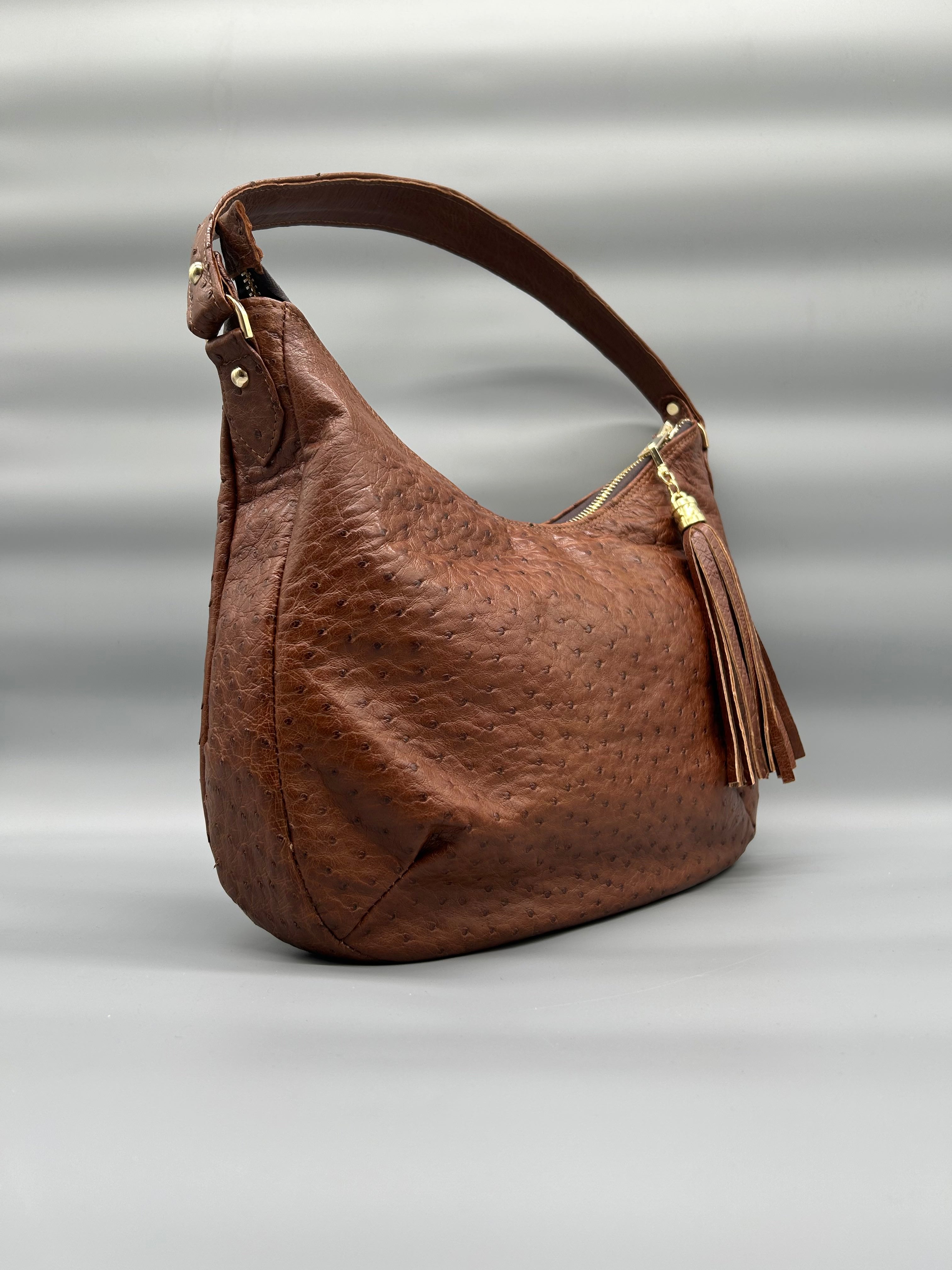 Borsa in pelle di struzzo