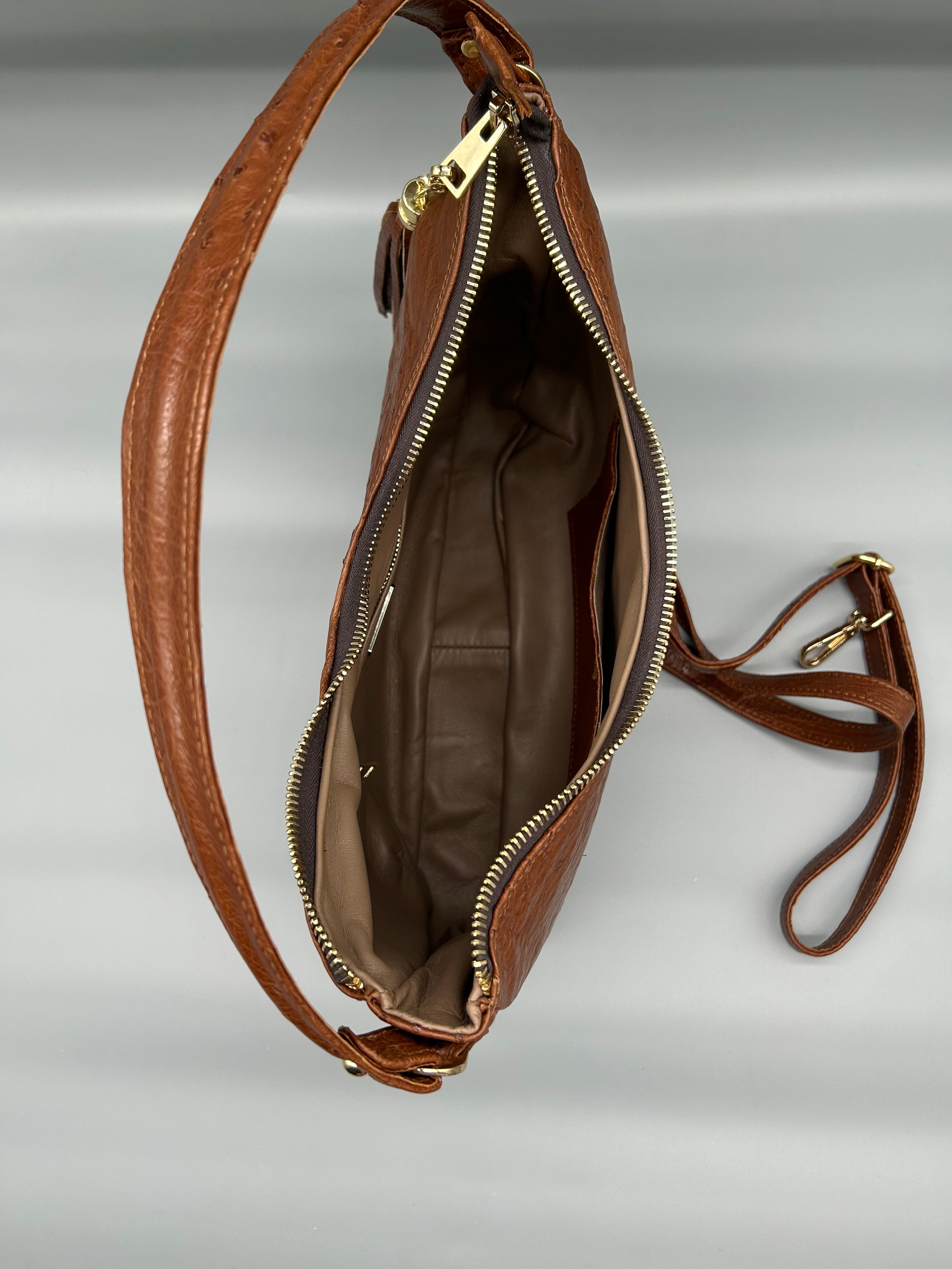 Borsa in pelle di struzzo