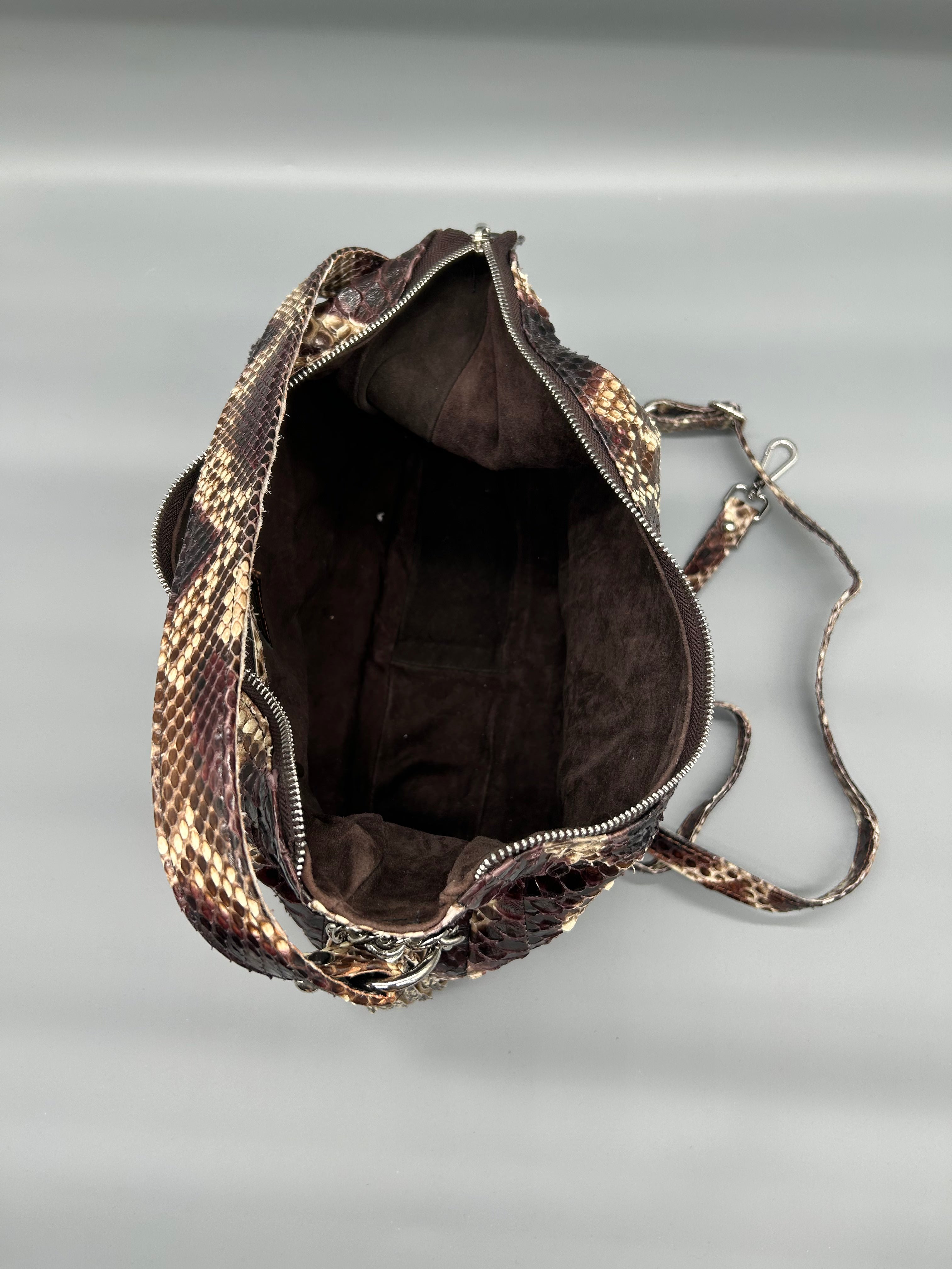 Borsa in pelle di pitone