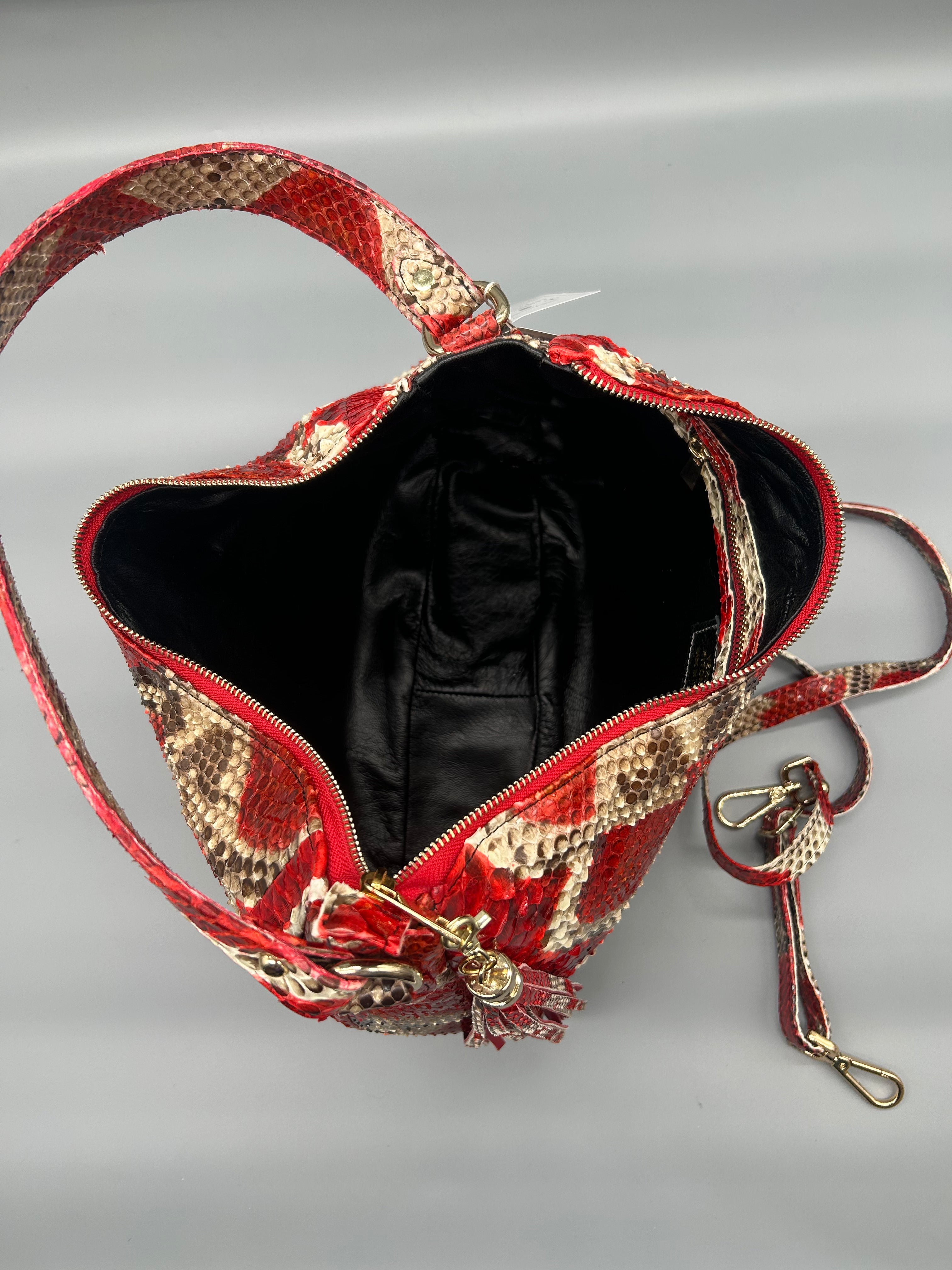 Borsa in pelle di pitone