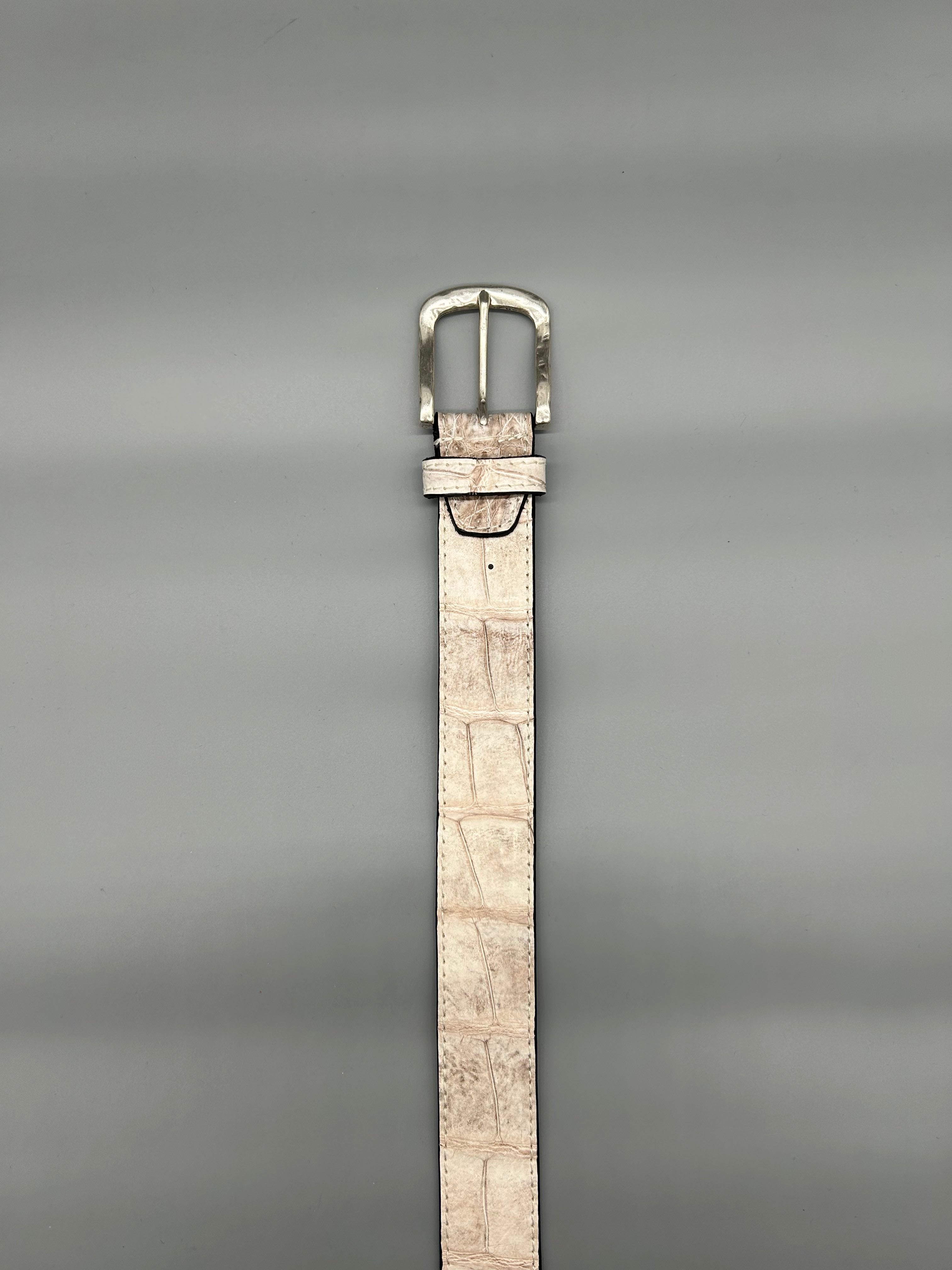 Cintura in pelle di coccodrillo