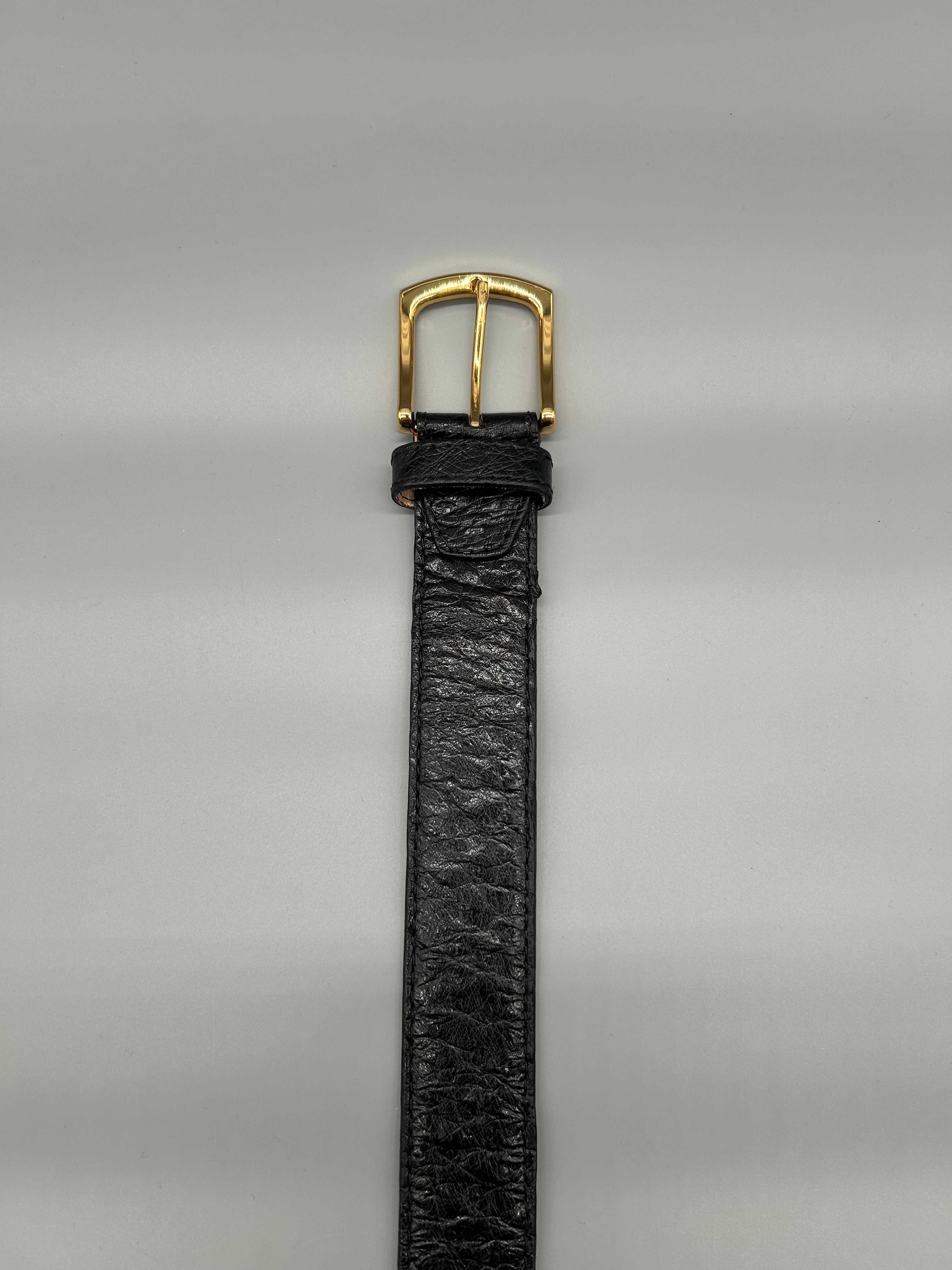 Cintura in pelle di struzzo