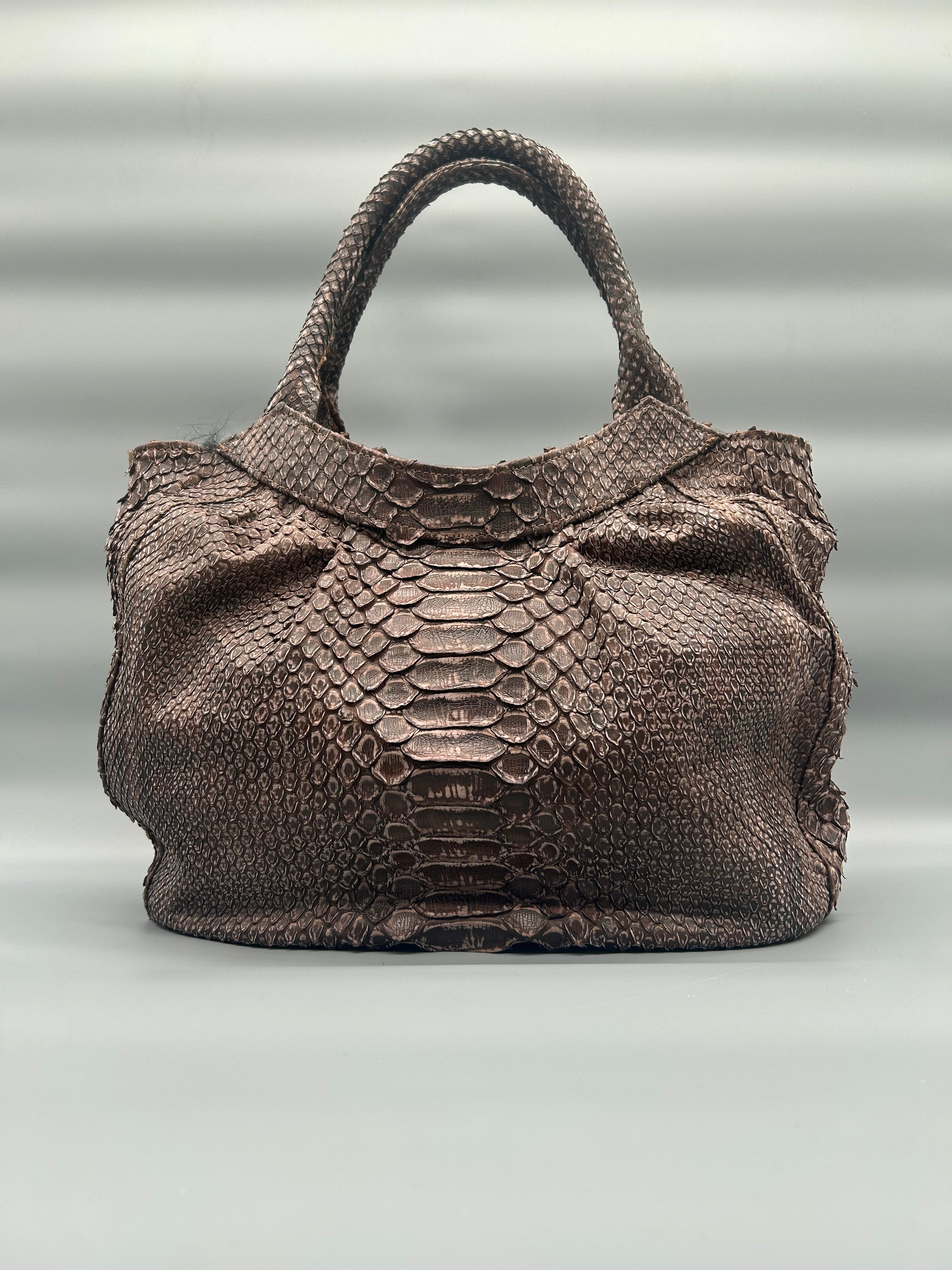 Borsa in pelle di pitone