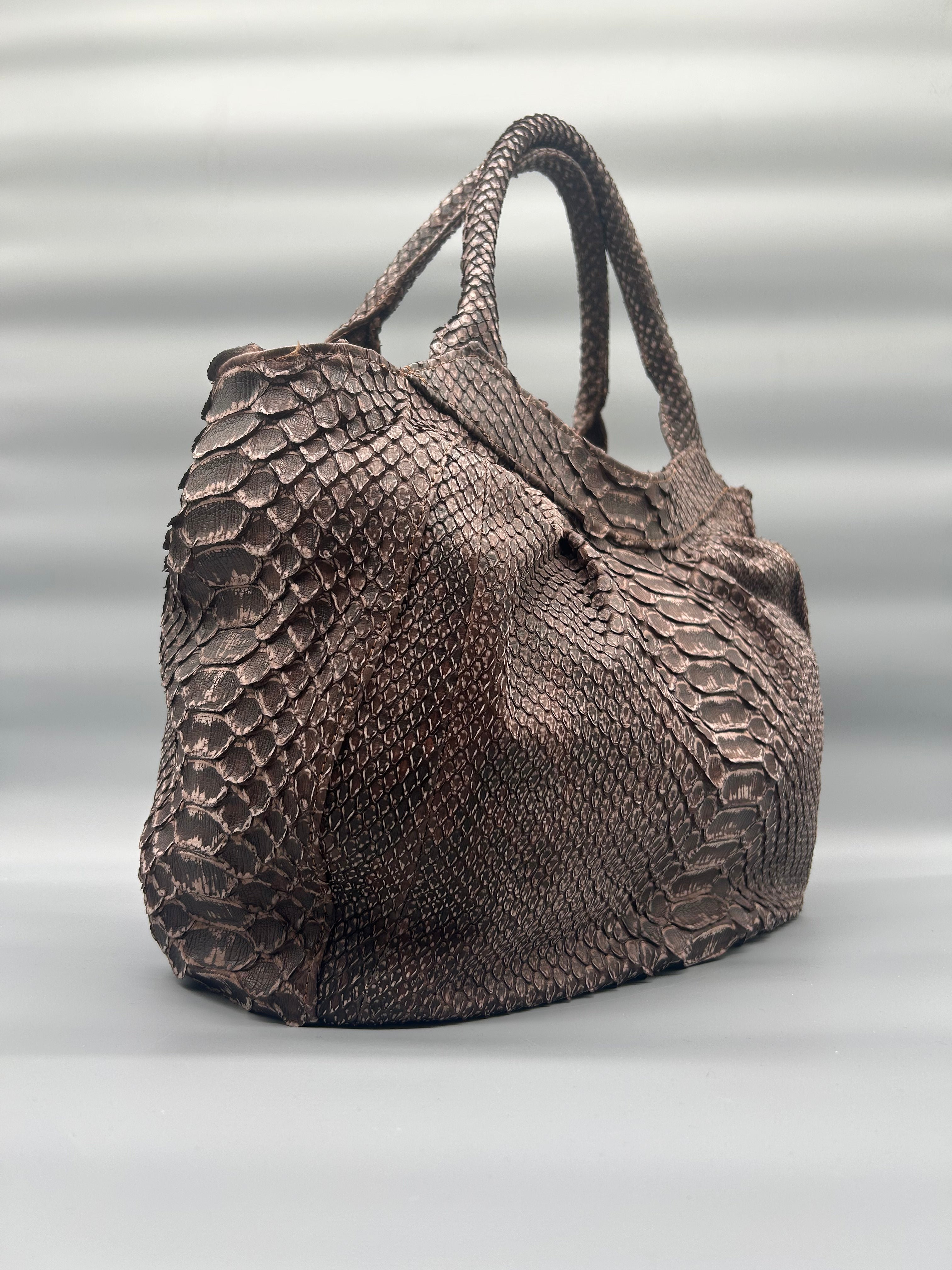 Borsa in pelle di pitone