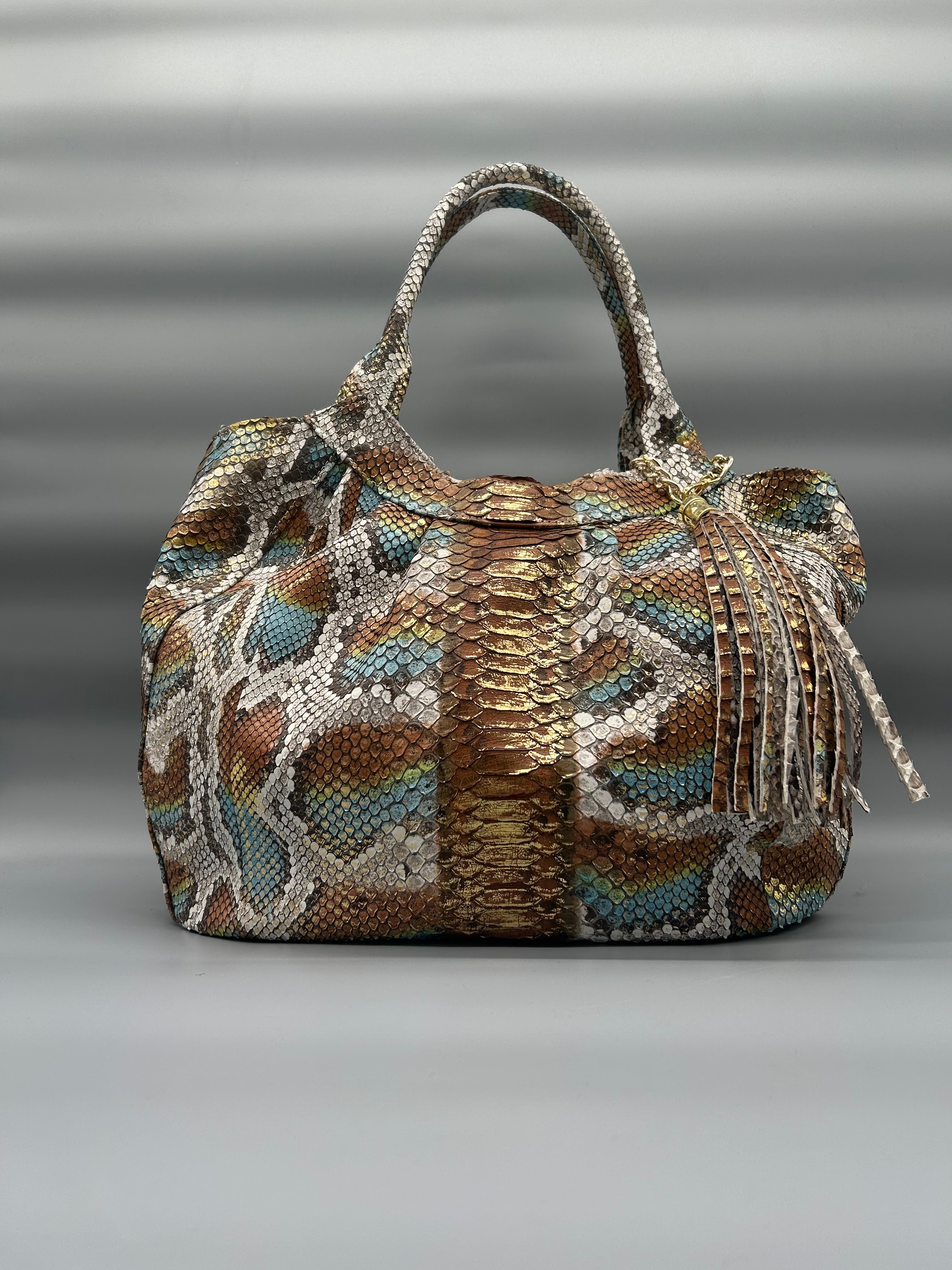 Borsa in pelle di pitone