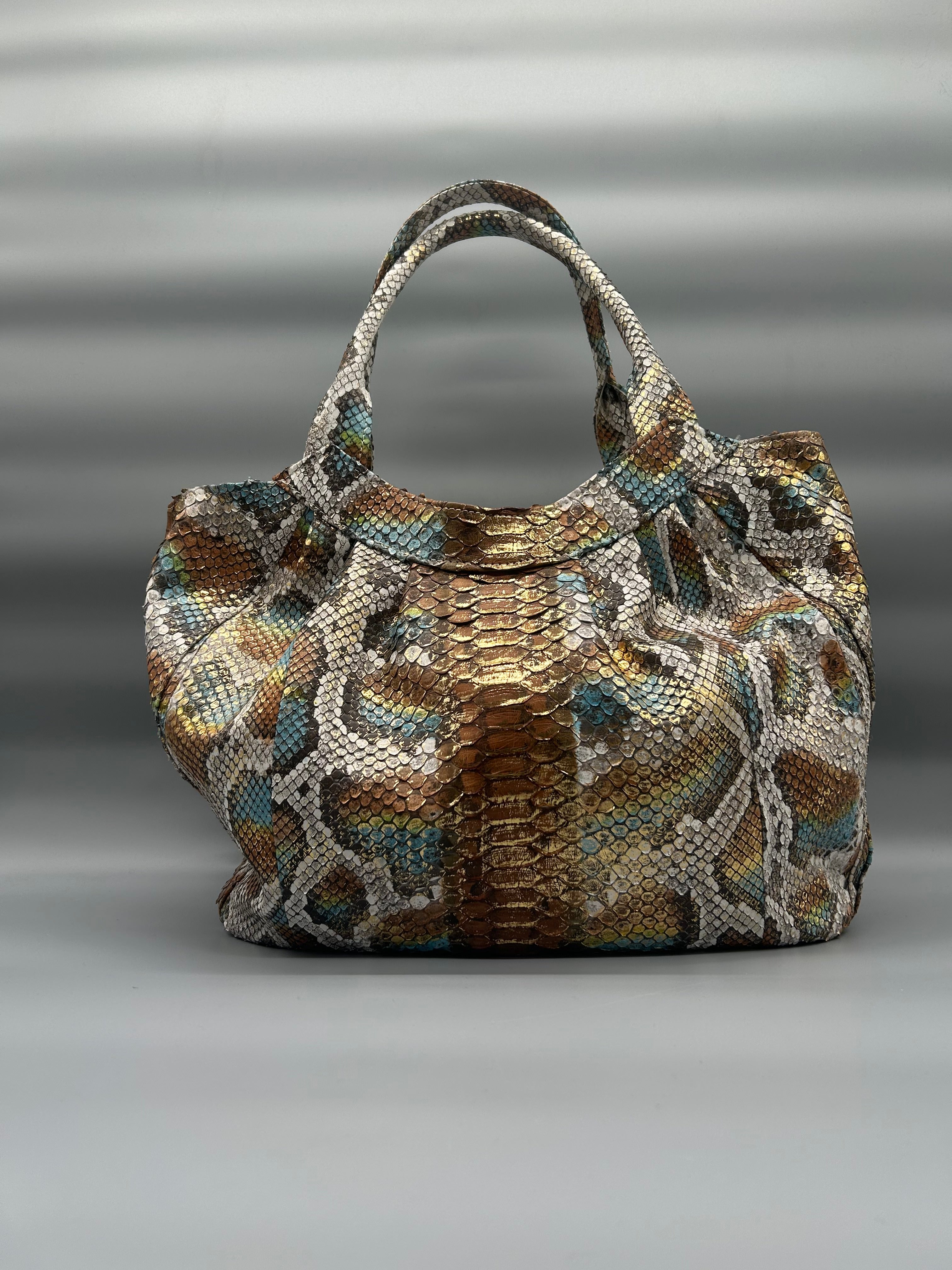 Borsa in pelle di pitone
