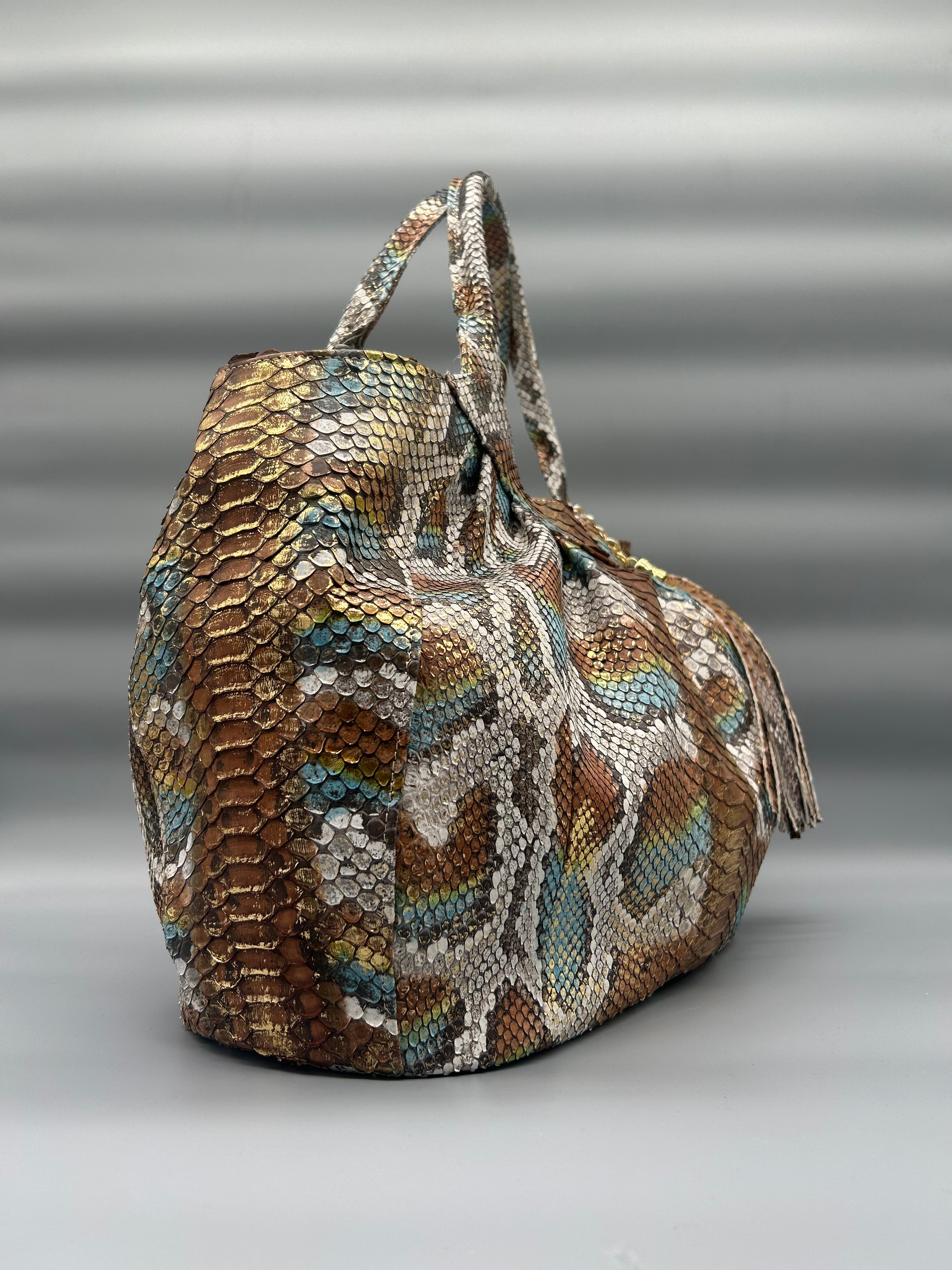 Borsa in pelle di pitone