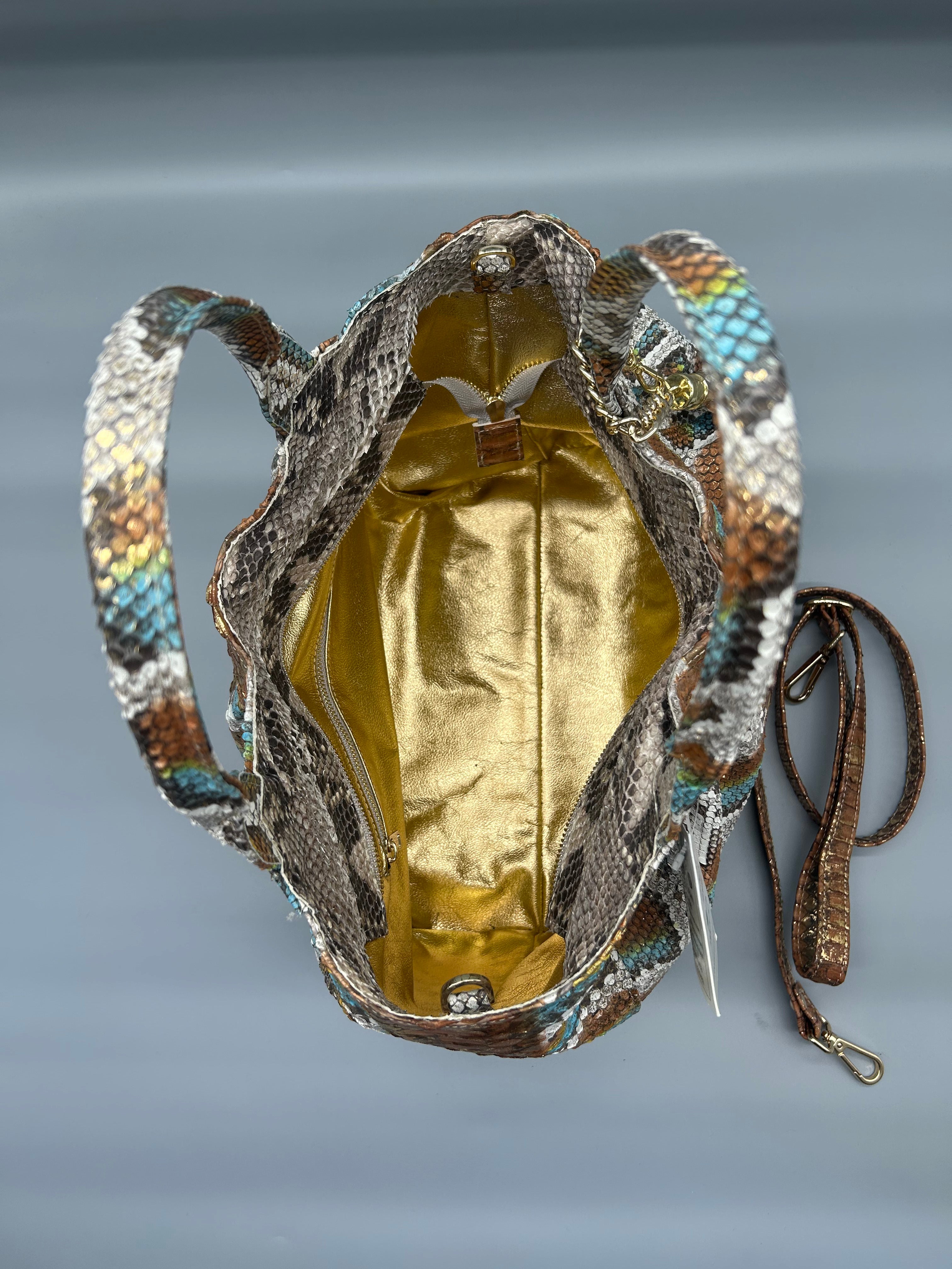 Borsa in pelle di pitone