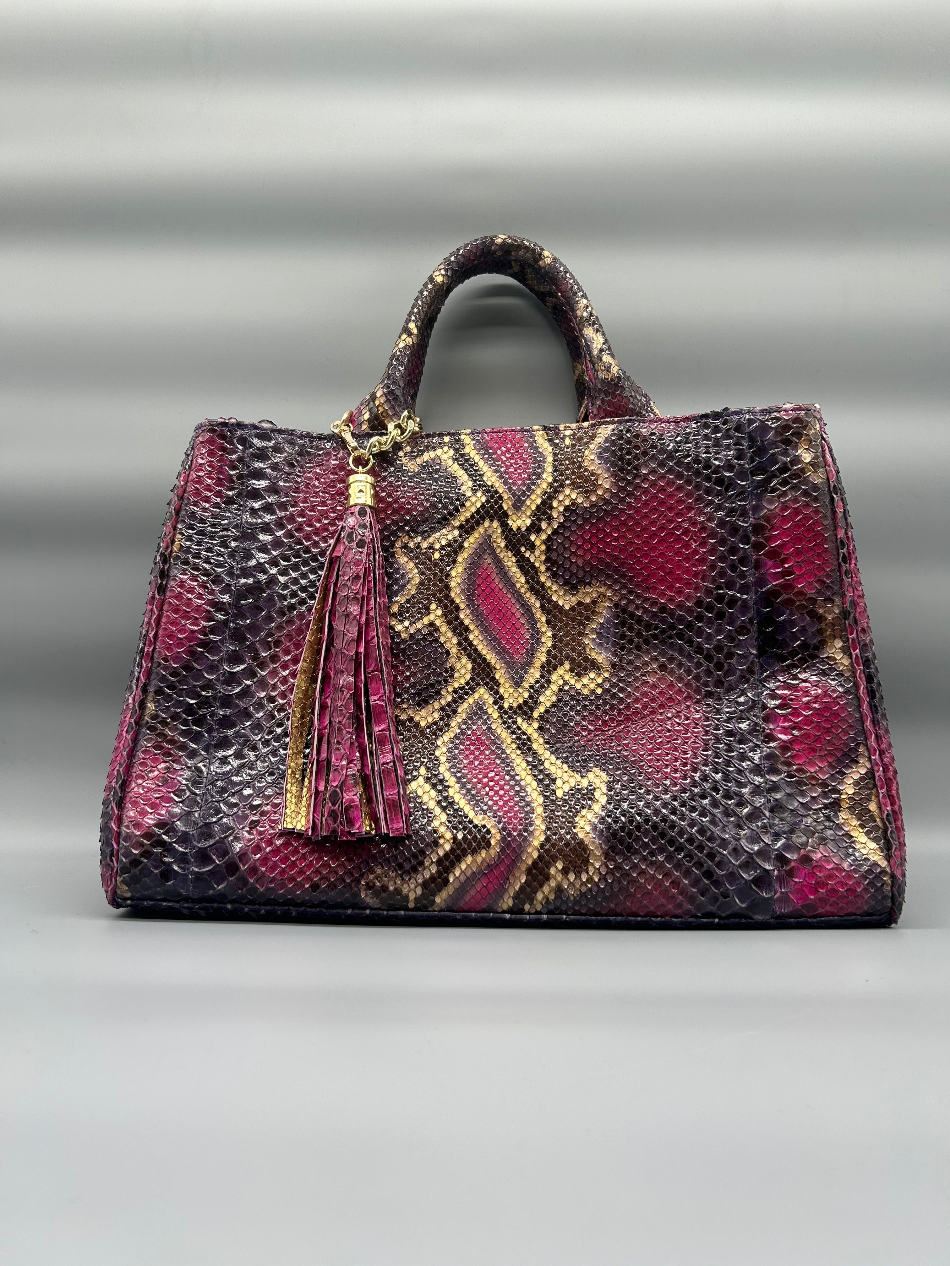 Borsa in pelle di pitone